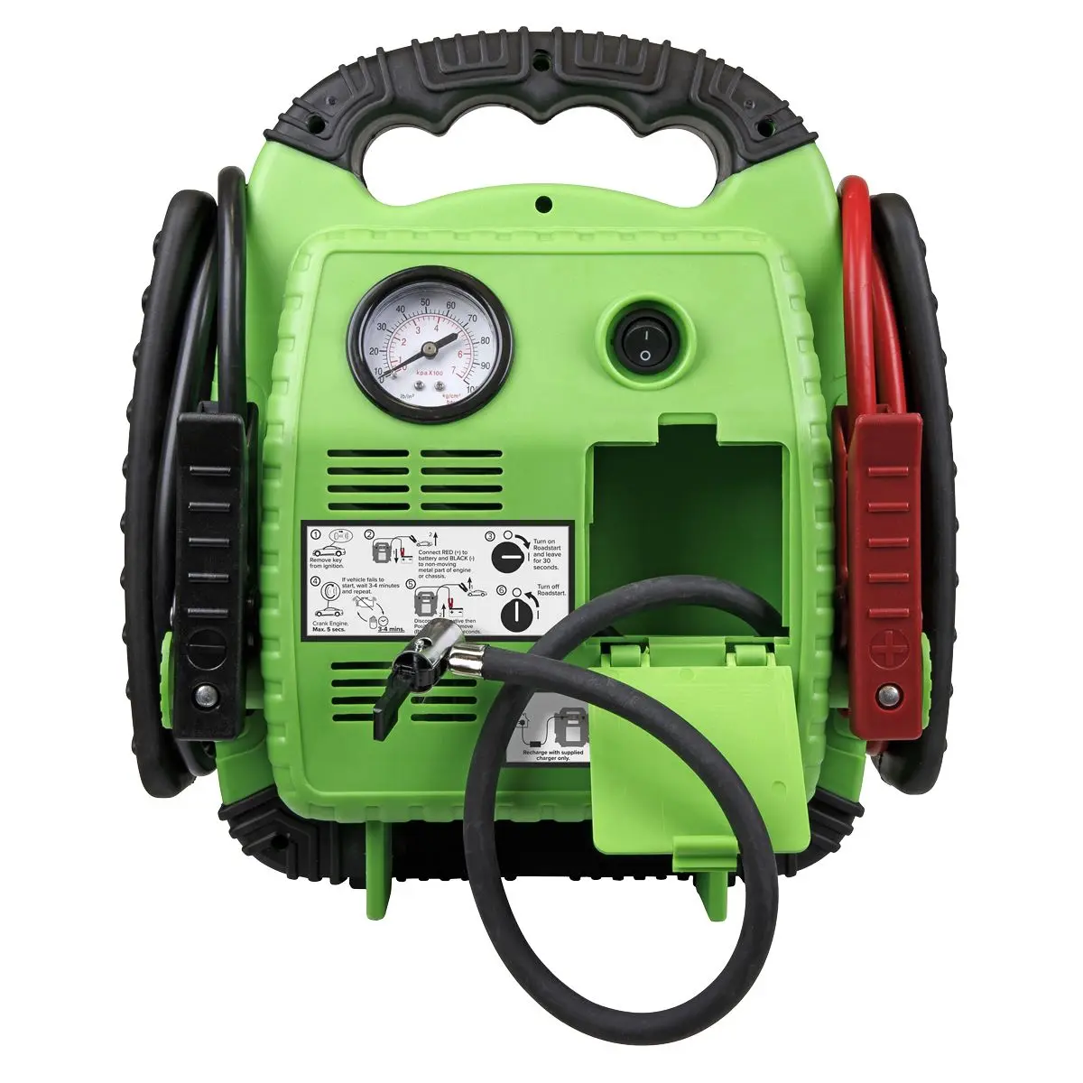 Sealey 12V RoadStart Emergency Power Pack 900 Peak Amps with Air Compressor Hi-Vis - Image 8