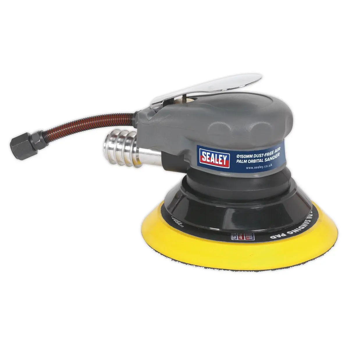 Sealey 150mm Dust Free Air Palm Orbital Sander 1/4" BSP - Image 3