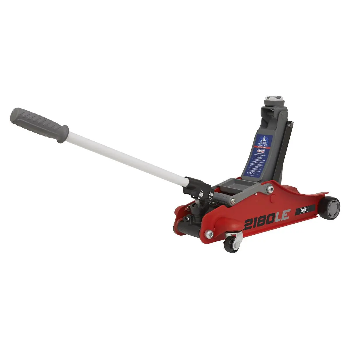 Sealey 180° Handle Low Profile Short Chassis Trolley Jack 2 Tonne - Red - Image 8
