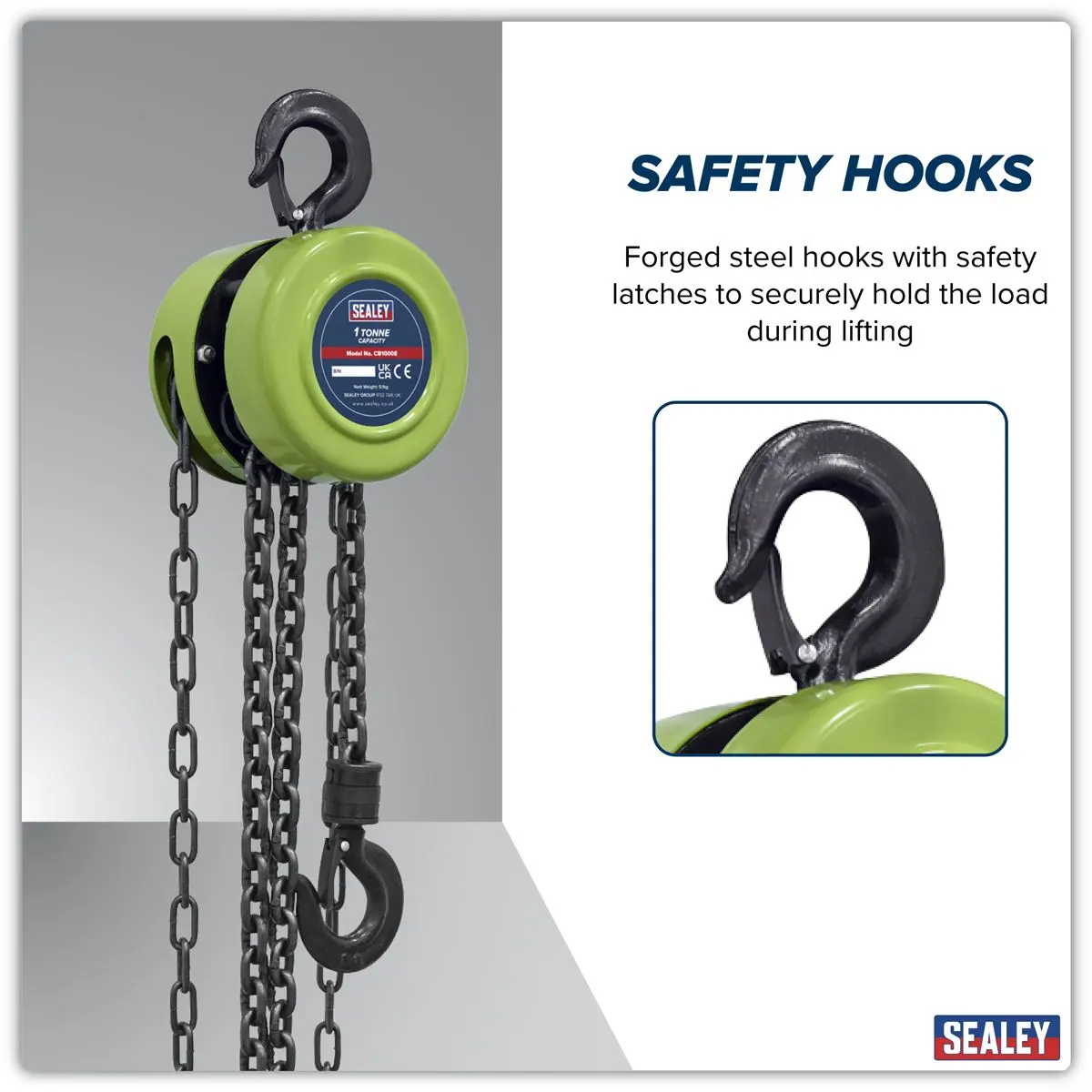 Sealey 2.5m Chain Block 1 Tonne - Image 3