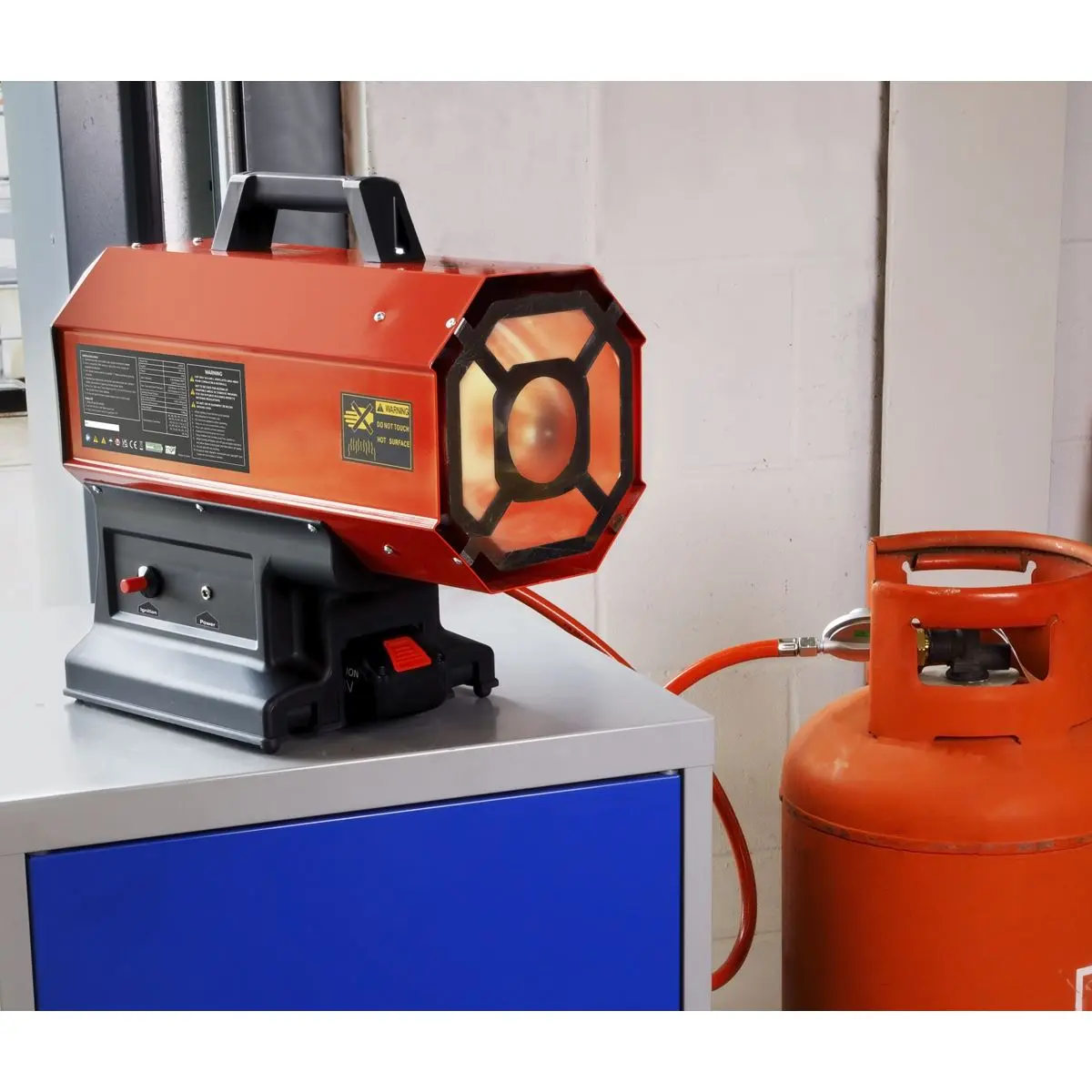 Sealey 230V with Cordless Option Space Warmer® Propane Heater 30,000-68,000Btu/hr (9-20kW) - Image 10
