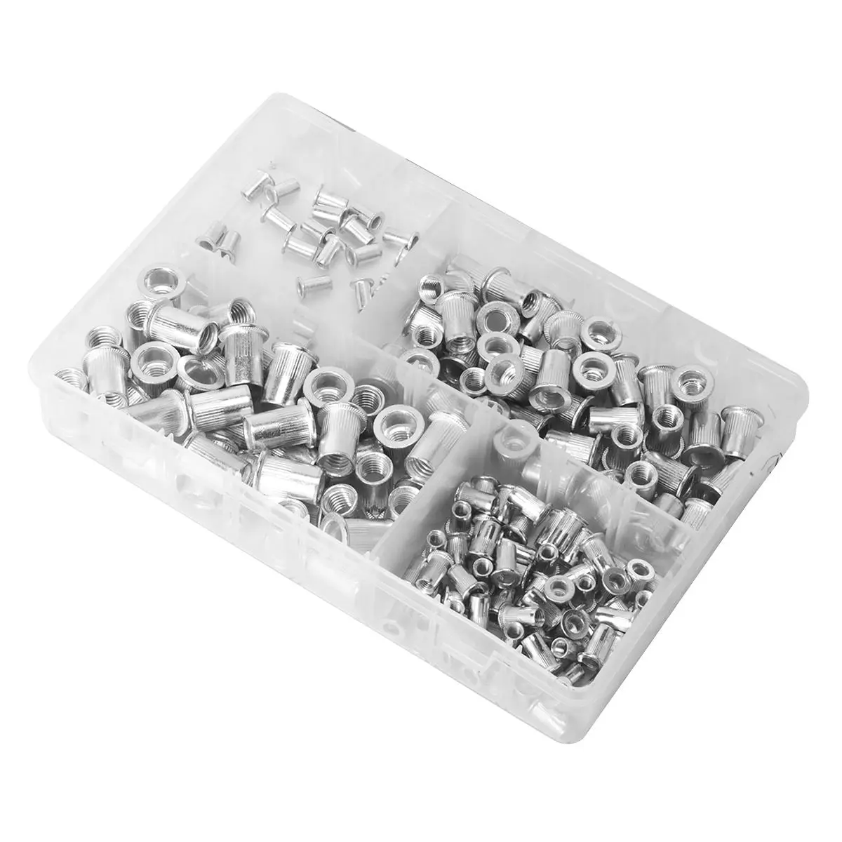 Sealey 200 Piece Splined Threaded Insert Rivet Nut Assortment M4-M8 Metric - Image 7