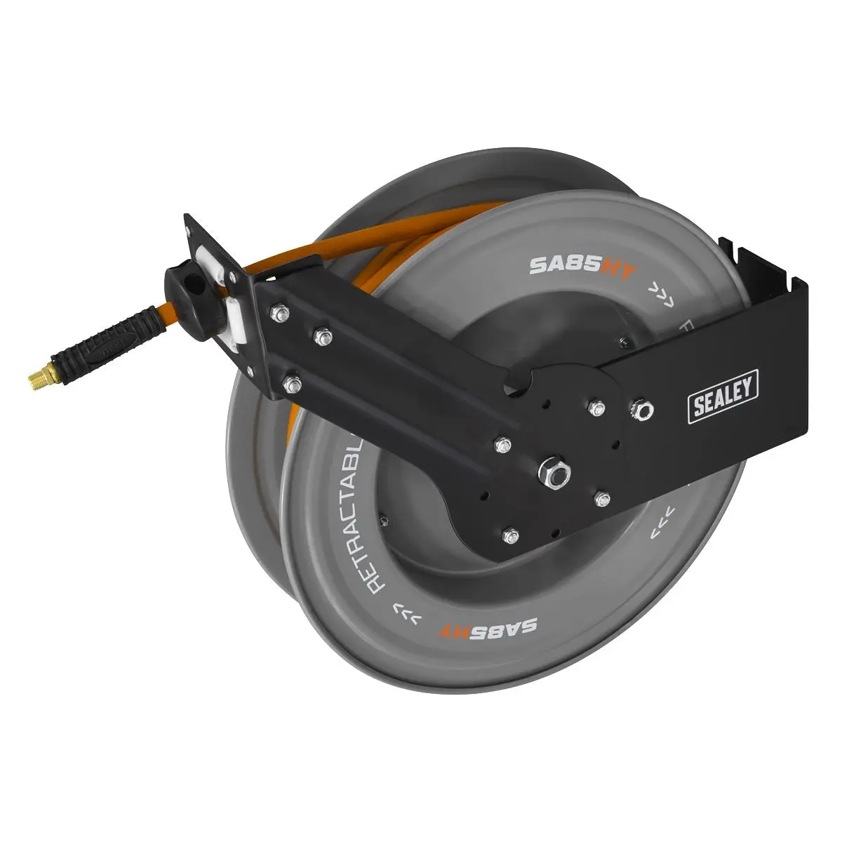 Sealey 20m Retractable High-Visibility Hybrid Air Hose with Steel Reel 10mm ID - Image 2