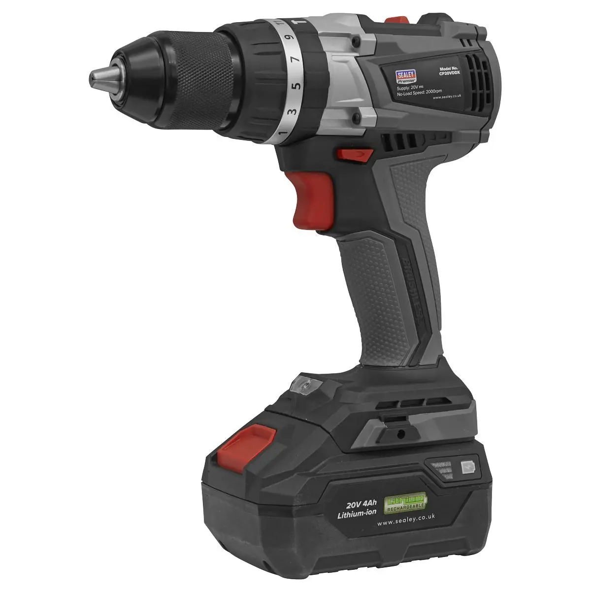 Sealey Premier Brushless Combi Drill Ø13mm 20V SV20 Series - Body Only - Image 17
