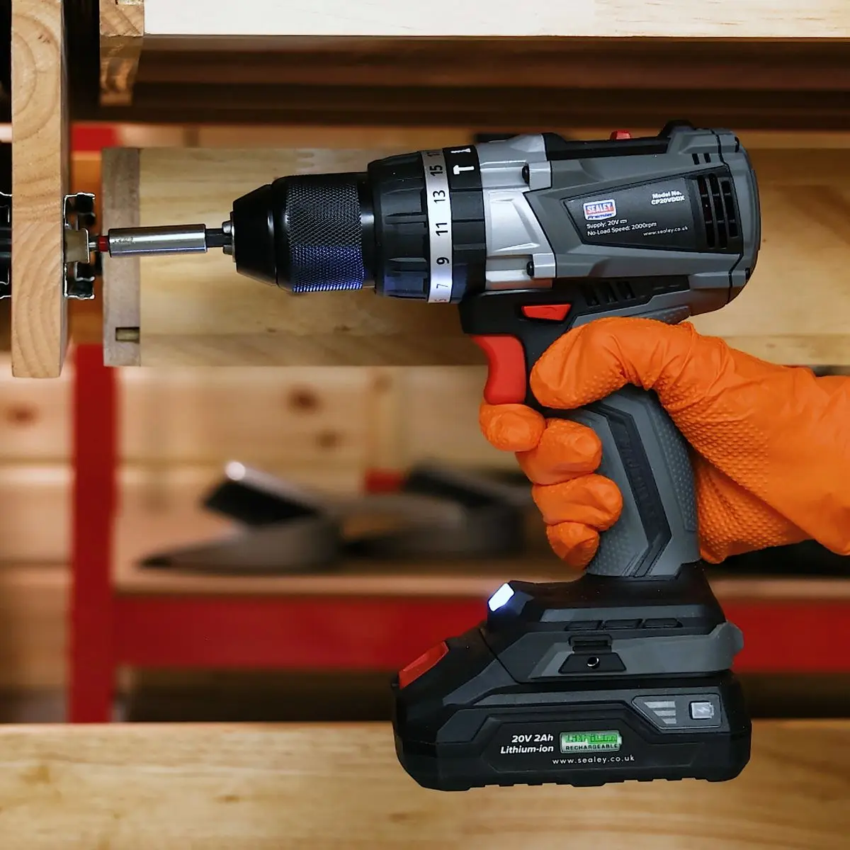 Sealey Premier Brushless Combi Drill Ø13mm 20V SV20 Series - Body Only - Image 18