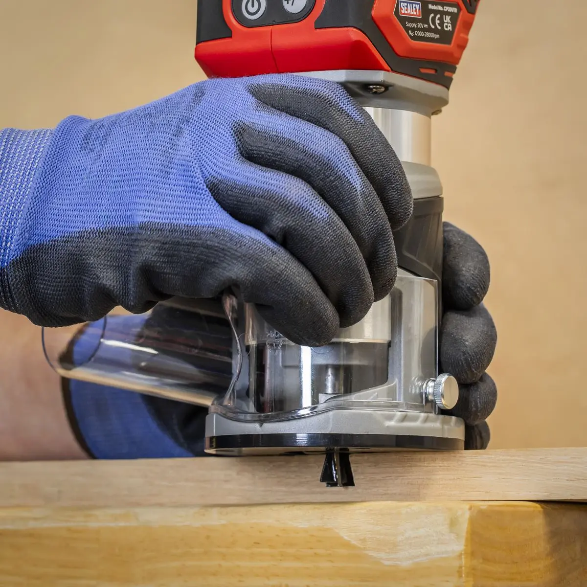 Sealey 20V SV20 Series Cordless Trimming Router Kit - 2 Batteries - Image 5