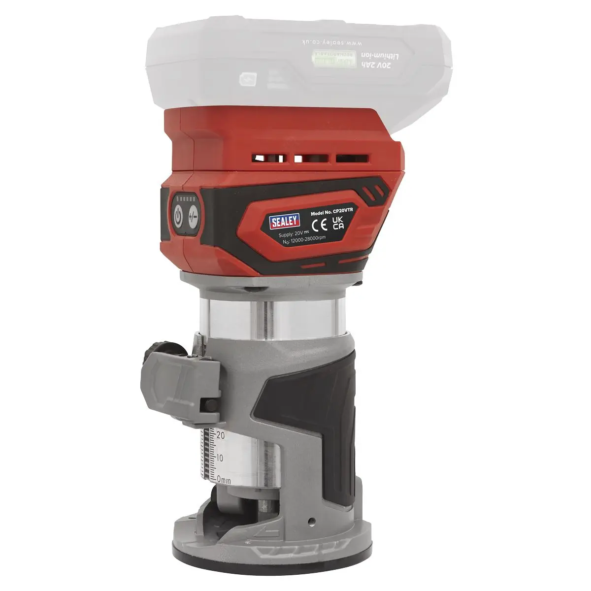 Sealey 20V SV20 Series Cordless Trimming Router Kit - 2 Batteries - Image 7