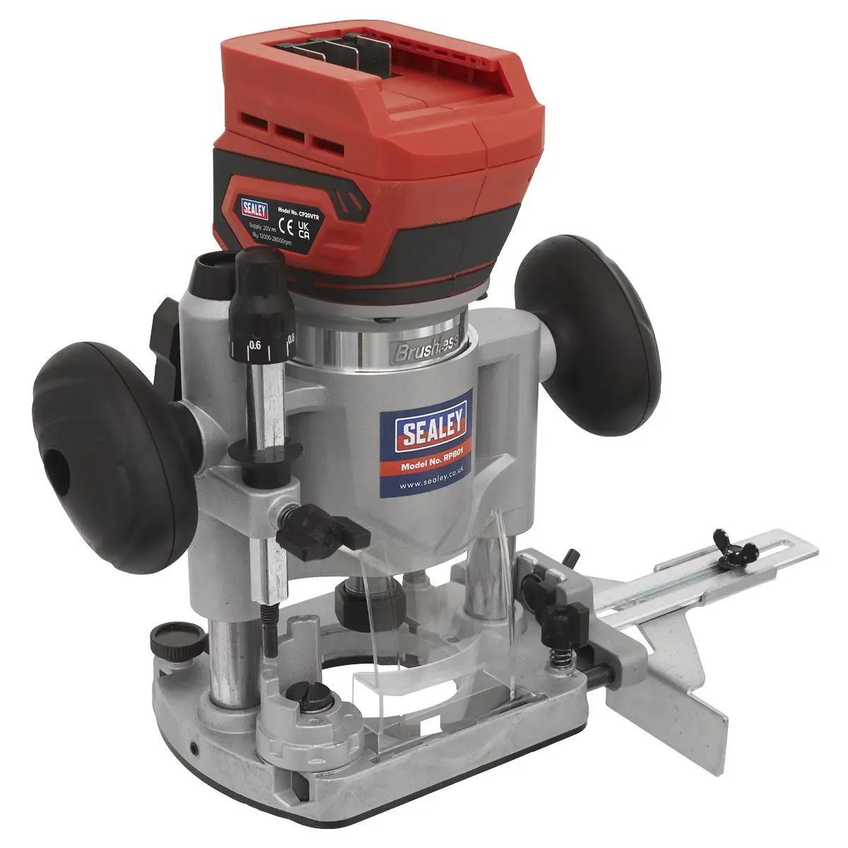 Sealey 20V SV20 Series Cordless Trimming Router Kit 4Ah - 1 Battery - Image 10
