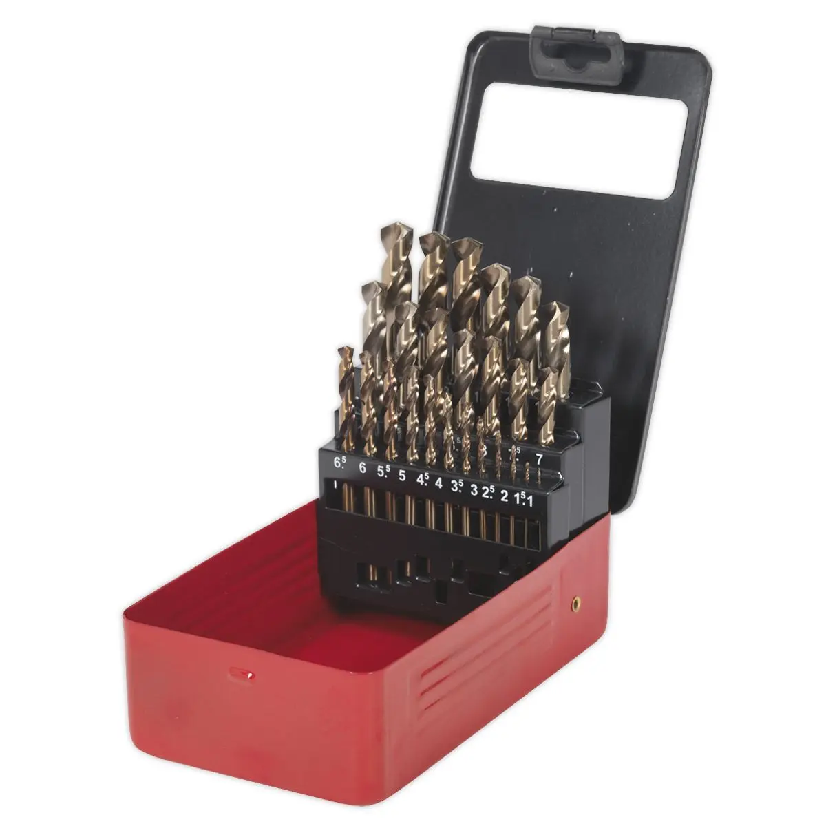 Sealey 25 Piece HSS Cobalt Split Point Fully Ground Drill Bit Set - Metric - Image 3