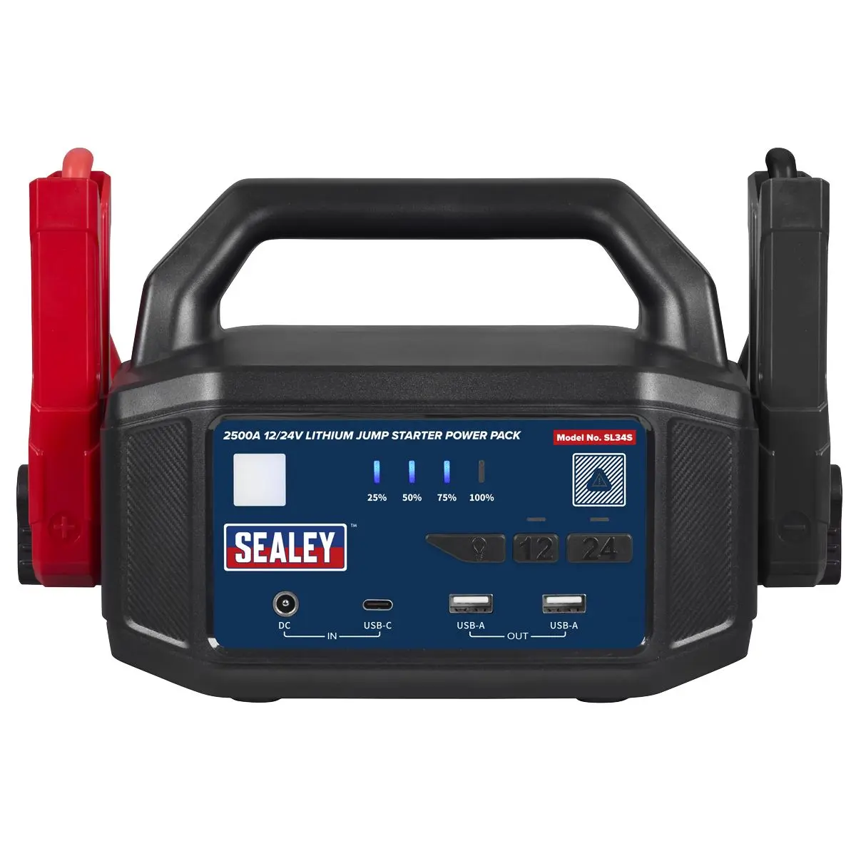 Sealey 2500A 12/24V Lithium Jump Starter Power Pack - Image 5