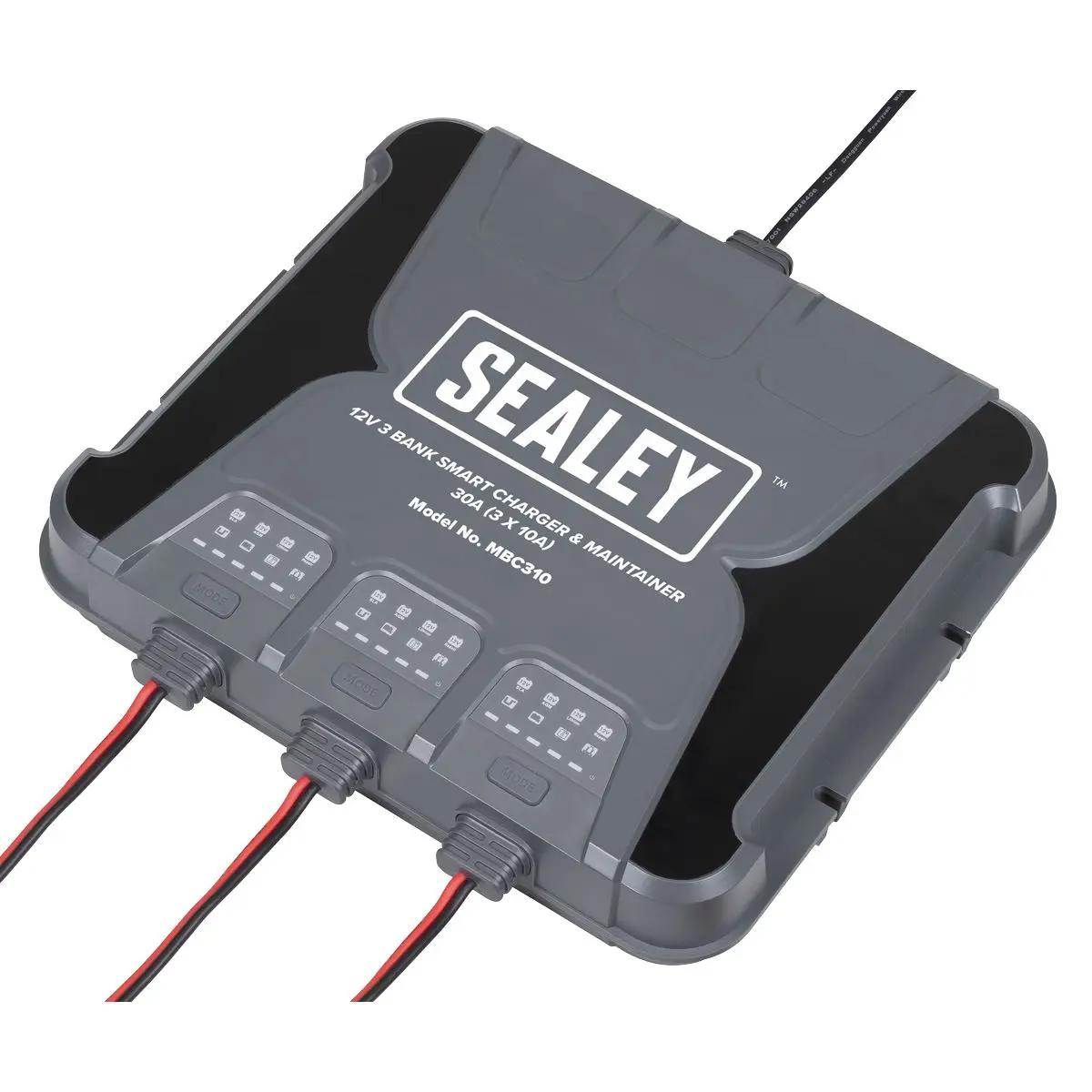 Sealey 3 Bank 12V Smart Charger & Maintainer 30A (3 x 10A) - Image 2