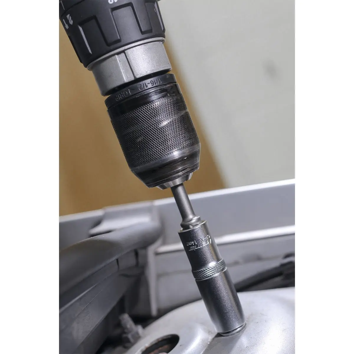 Sealey 3 Piece Power Tool Socket Adaptor Set 1/4" 3/8" 1/2" Drill Converter - Image 4