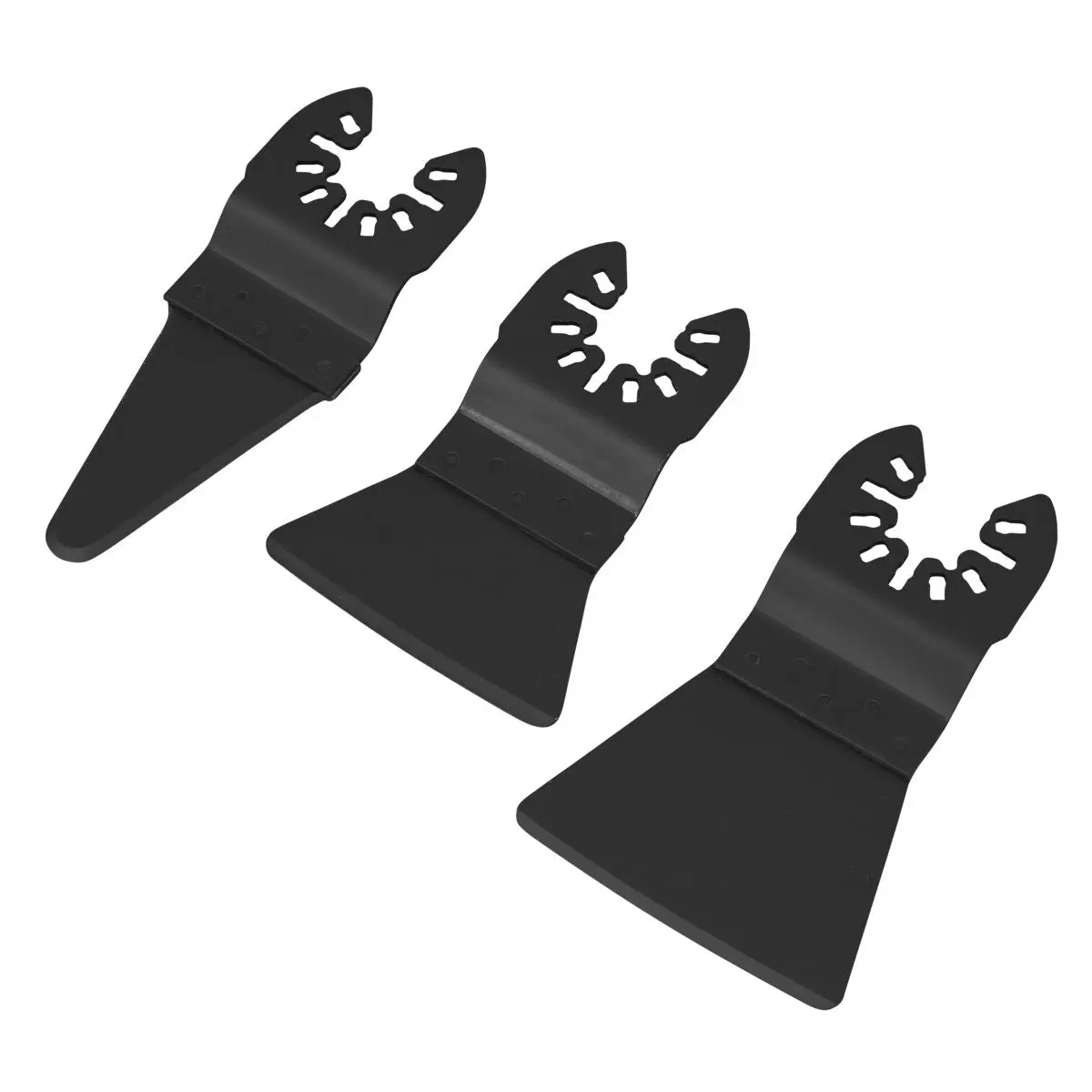 Sealey 3 Piece Quick Change Multi Tool Scraper Blade Set Rigid Flexible Sharp - Image 2