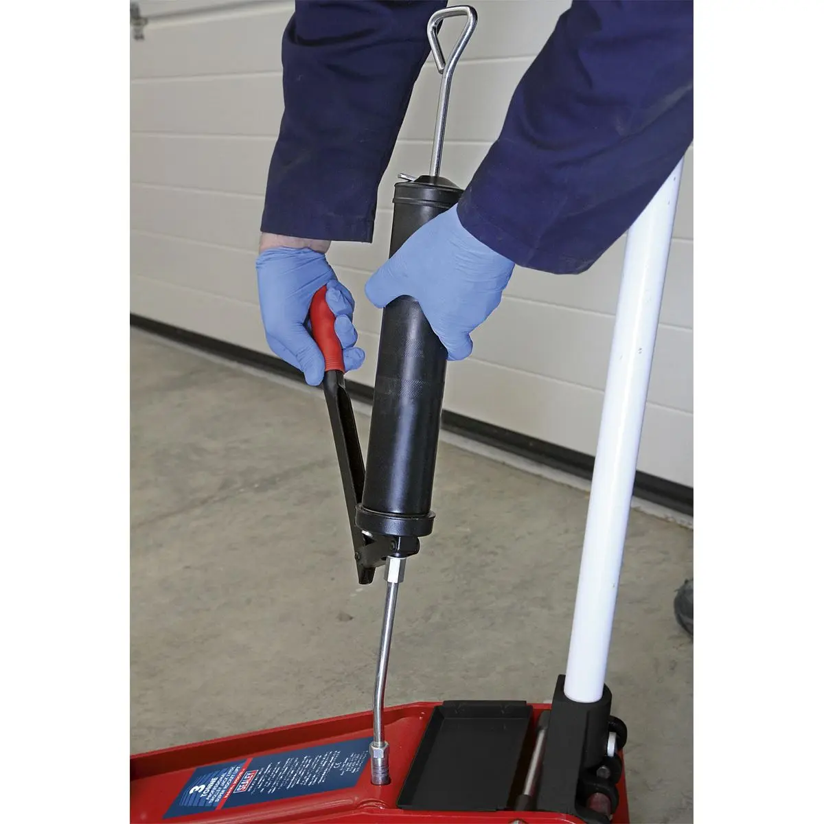 Sealey 3 Way Fill Side Lever Grease Gun Handle Lubricating Greasing - Image 3