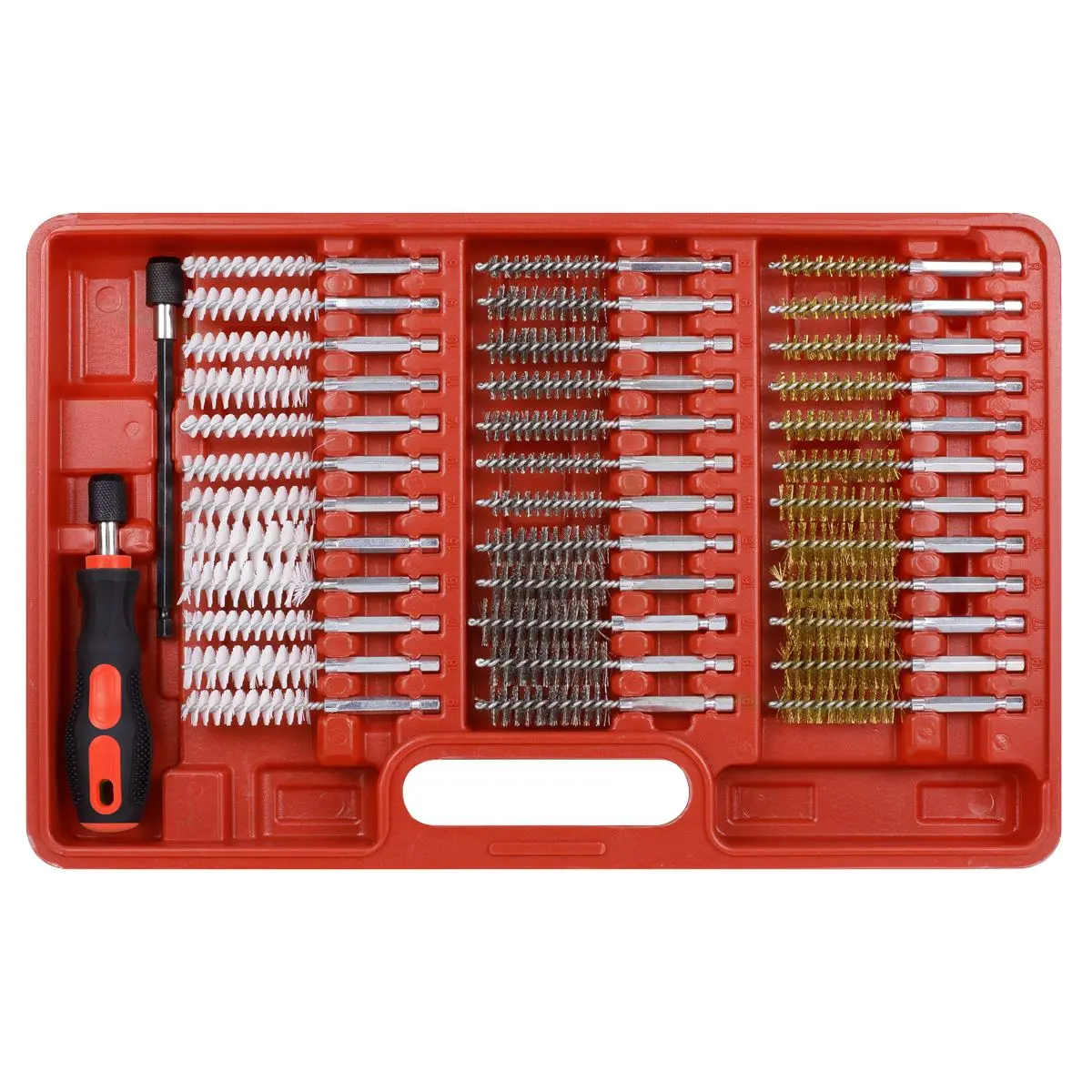 Sealey 38pc Cleaning Brush Set Injector Bore - Image 3
