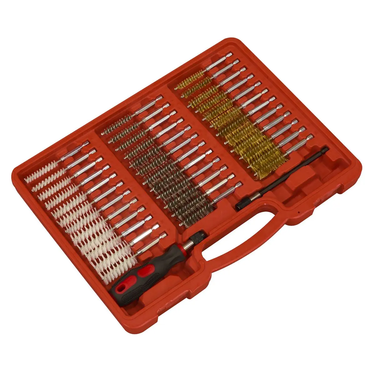 Sealey 38pc Cleaning Brush Set Injector Bore - Image 8
