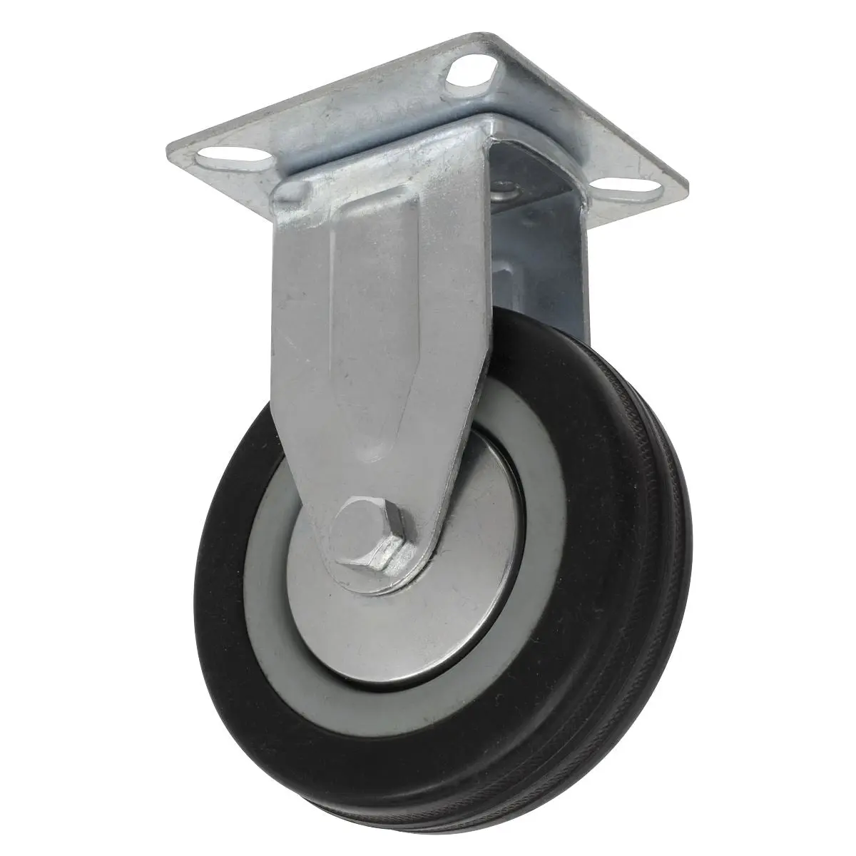 Sealey 4pc Castor Wheel Combo - Fixed & Swivel Plate Ø100mm - Image 2