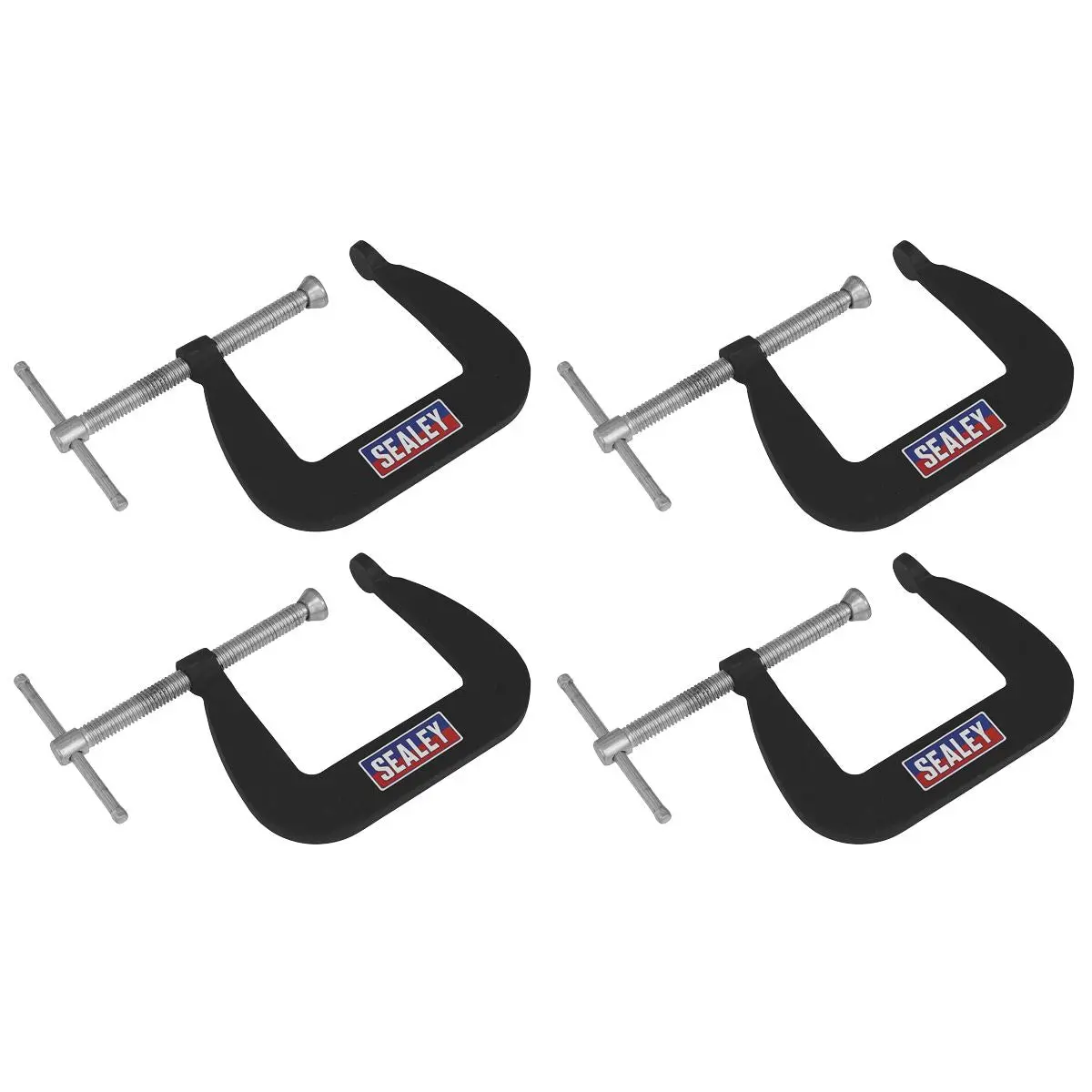 Sealey Junior C-Clamp Set 4pc - 64mm x 64mm