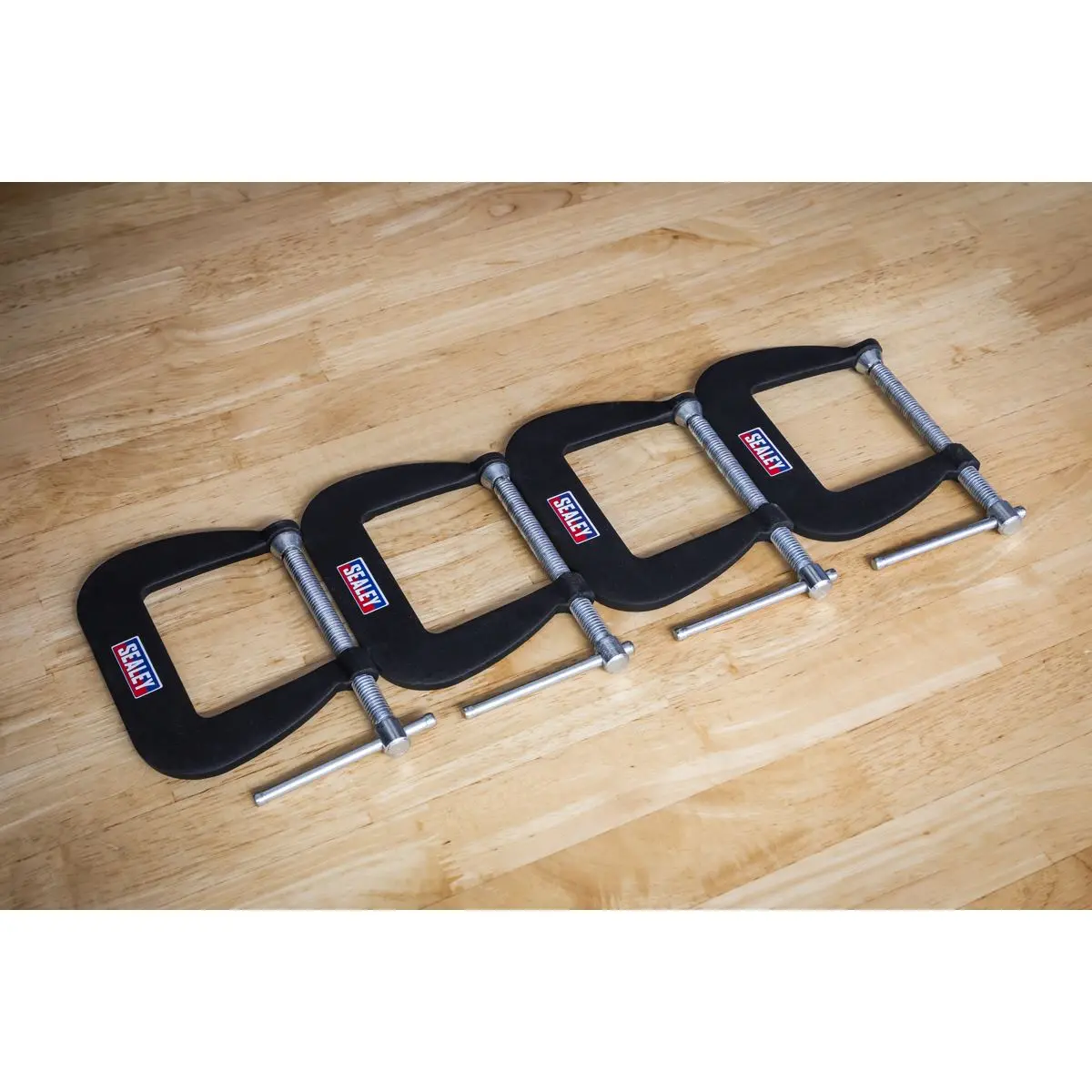 Sealey Junior C-Clamp Set 4pc - 64mm x 64mm - Image 3