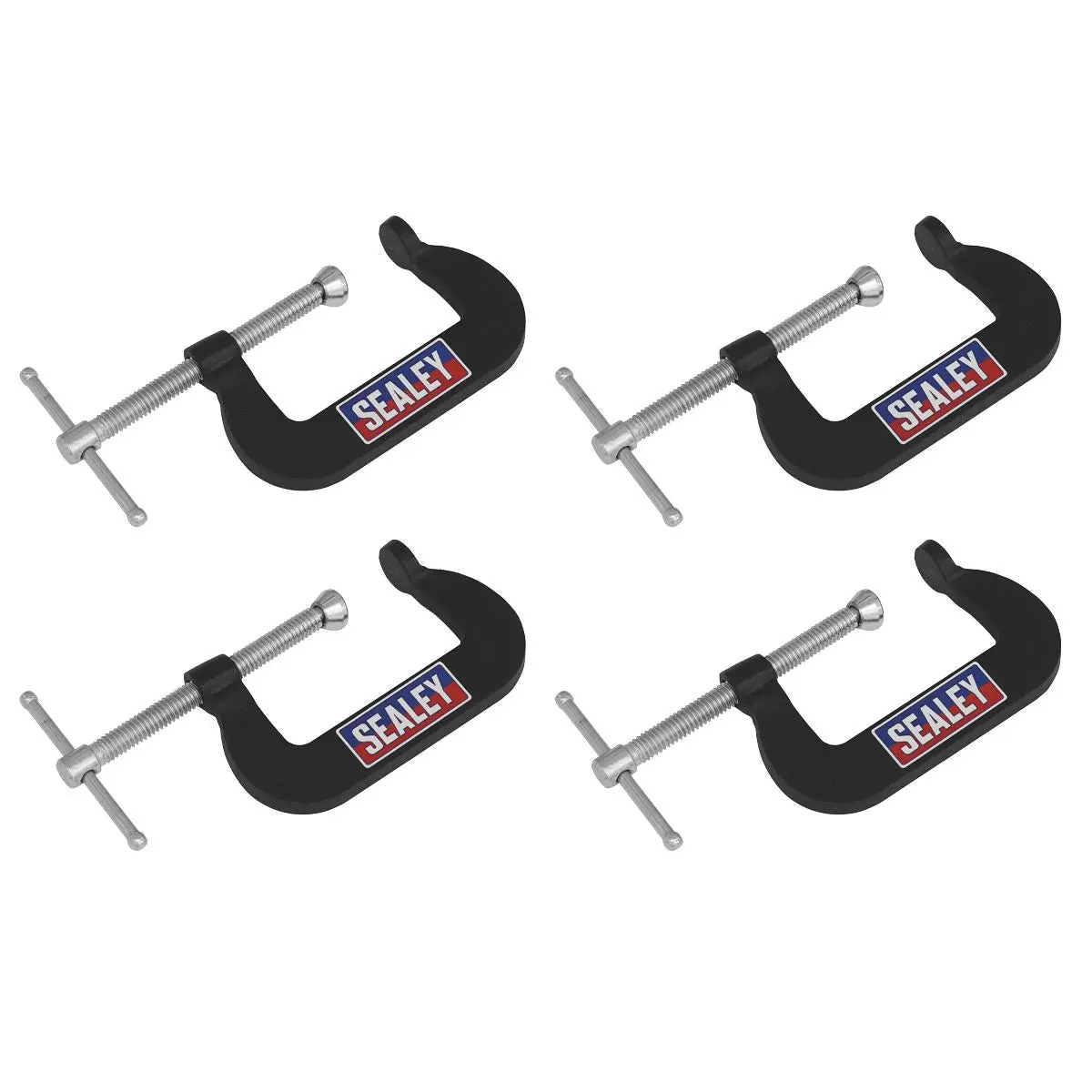 Sealey Junior C-Clamp 4pc Set - 51mm x 32mm