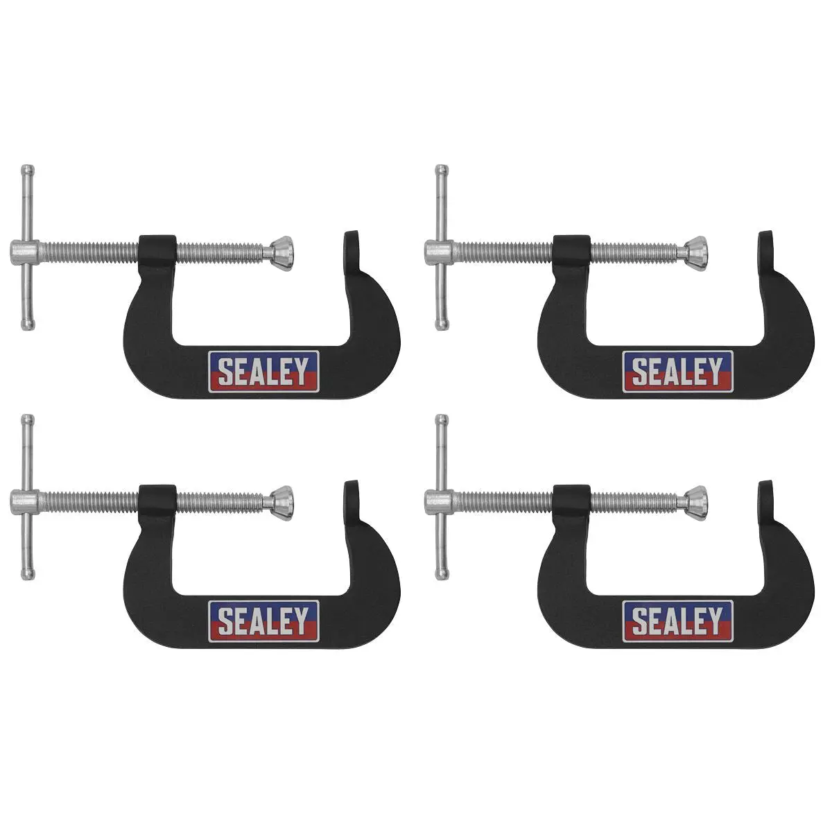 Sealey Junior C-Clamp 4pc Set - 51mm x 32mm - Image 8