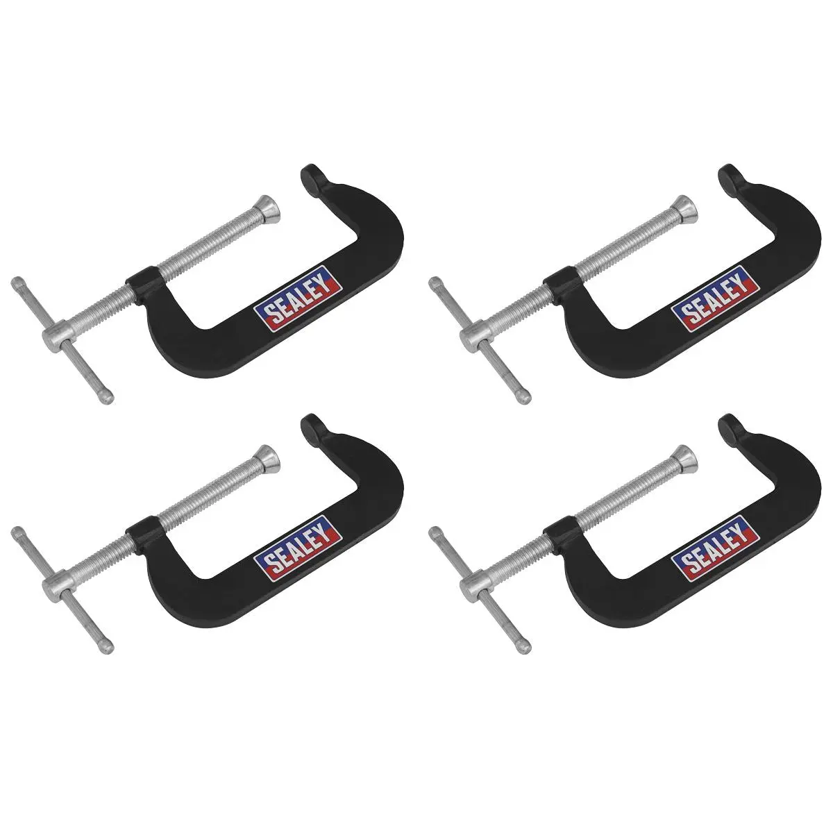 Sealey Junior C-Clamp 4pc Set - 76mm x 35mm