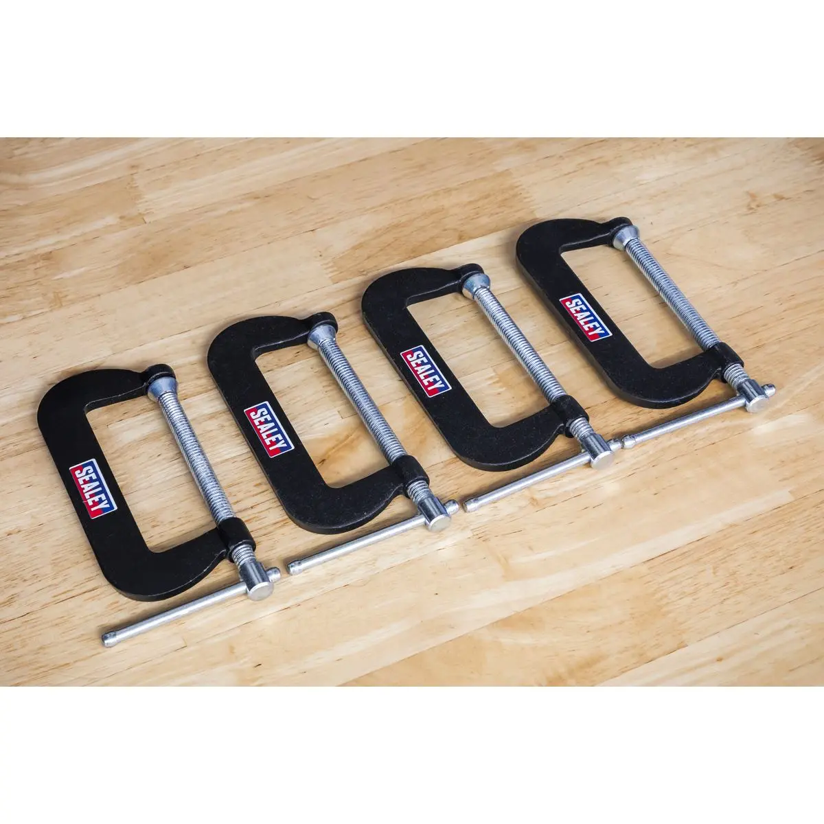 Sealey Junior C-Clamp 4pc Set - 76mm x 35mm - Image 2