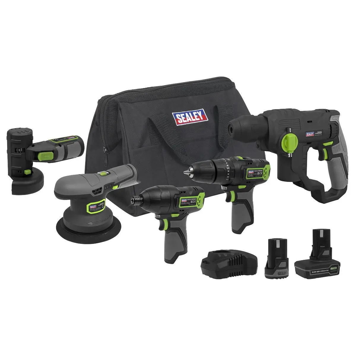 Sealey 5 x 10.8V SV10.8 Series Cordless Combo Kit - 2 Batteries
