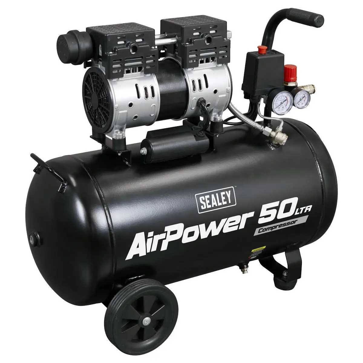Sealey 50L Low Noise Oil Free Direct Drive Air Compressor 1hp