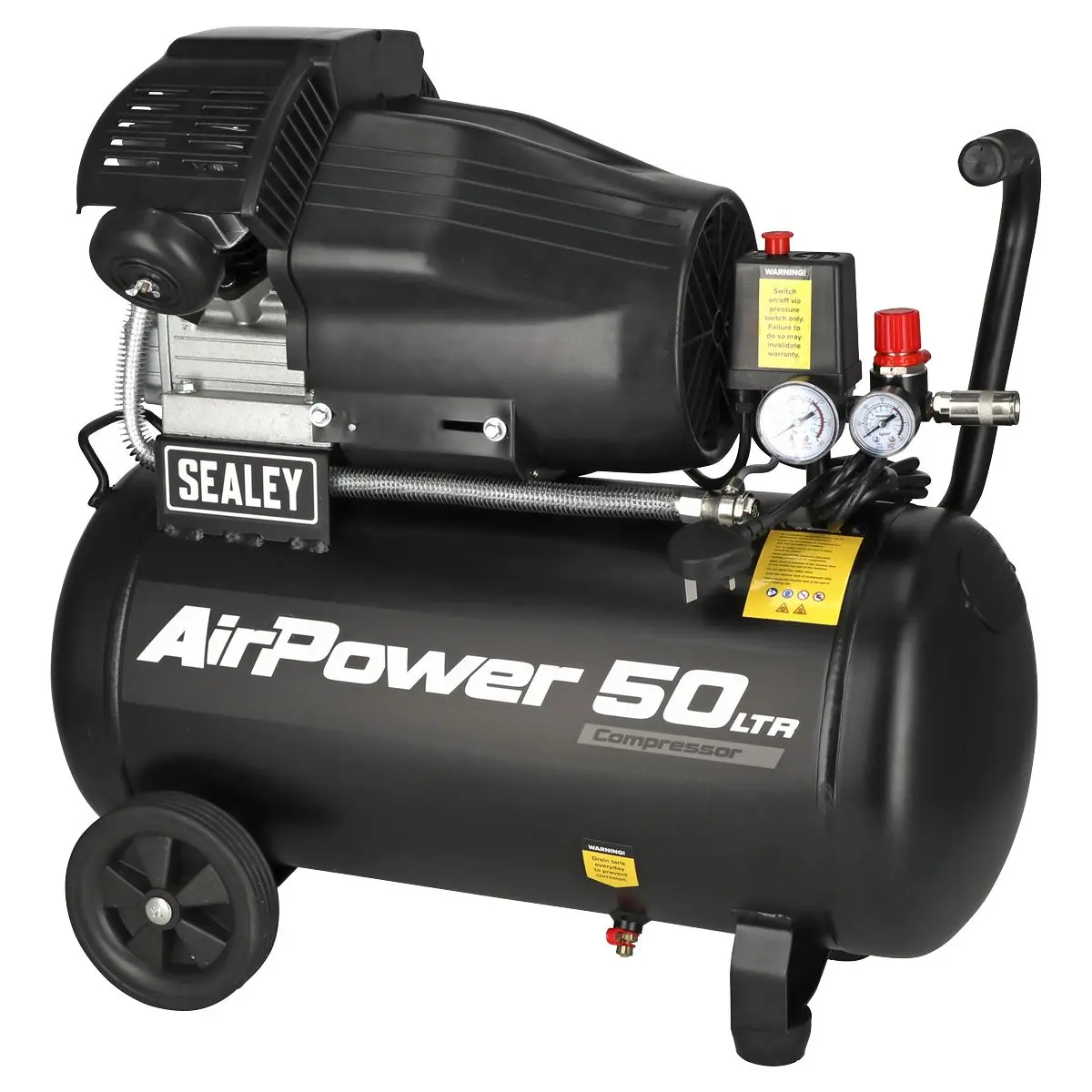 Sealey 50L V-Twin Direct Drive Air Compressor 3hp - Image 11