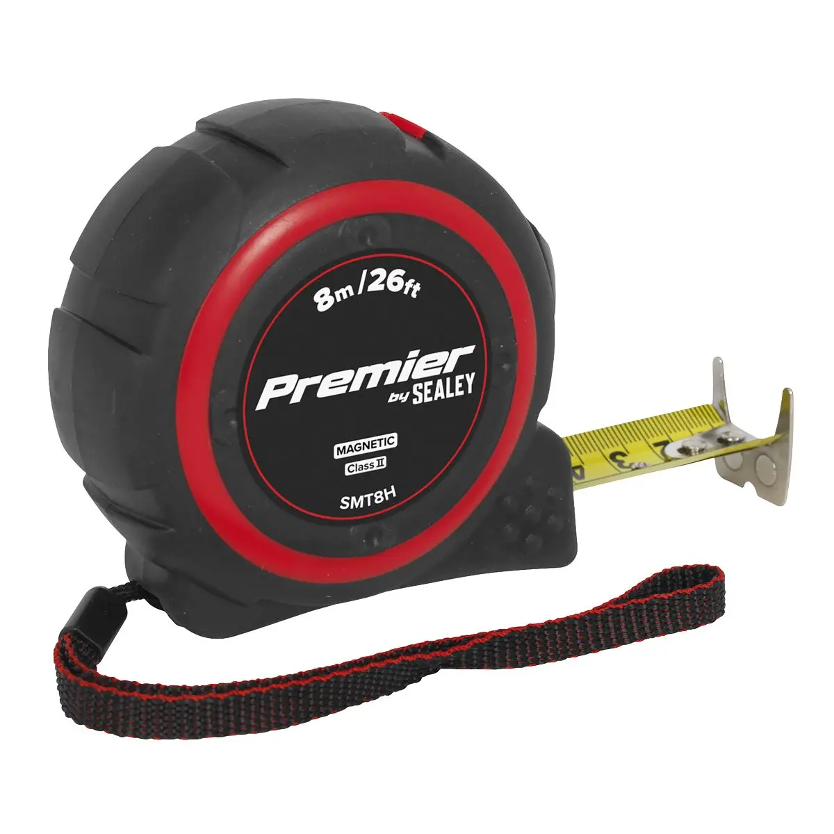 Sealey 5m or 8m Heavy Duty Tape Measure Rubber Body - Image 4