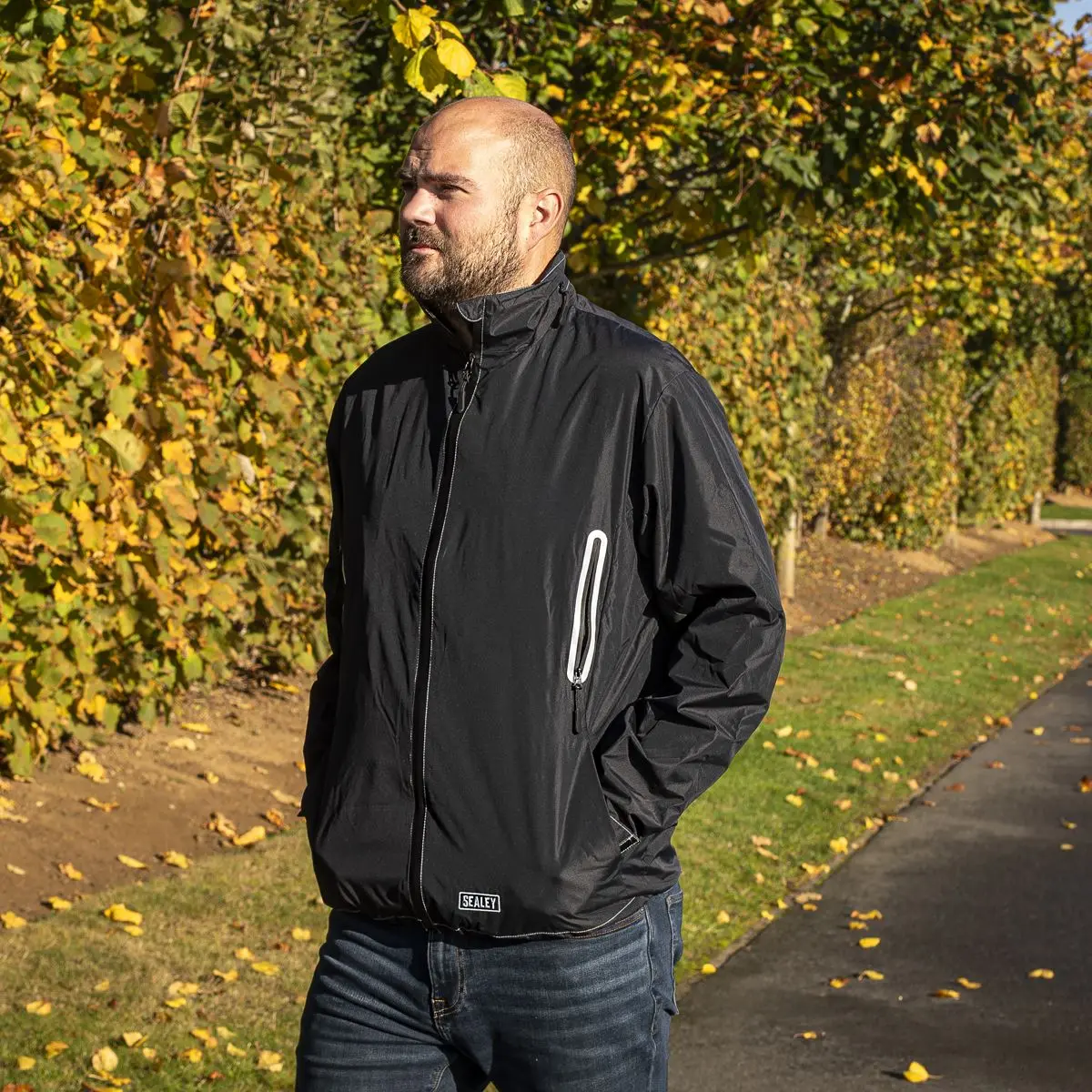 Sealey 5V Heated Rain Jacket with Power Bank 20Ah - Medium - Image 5