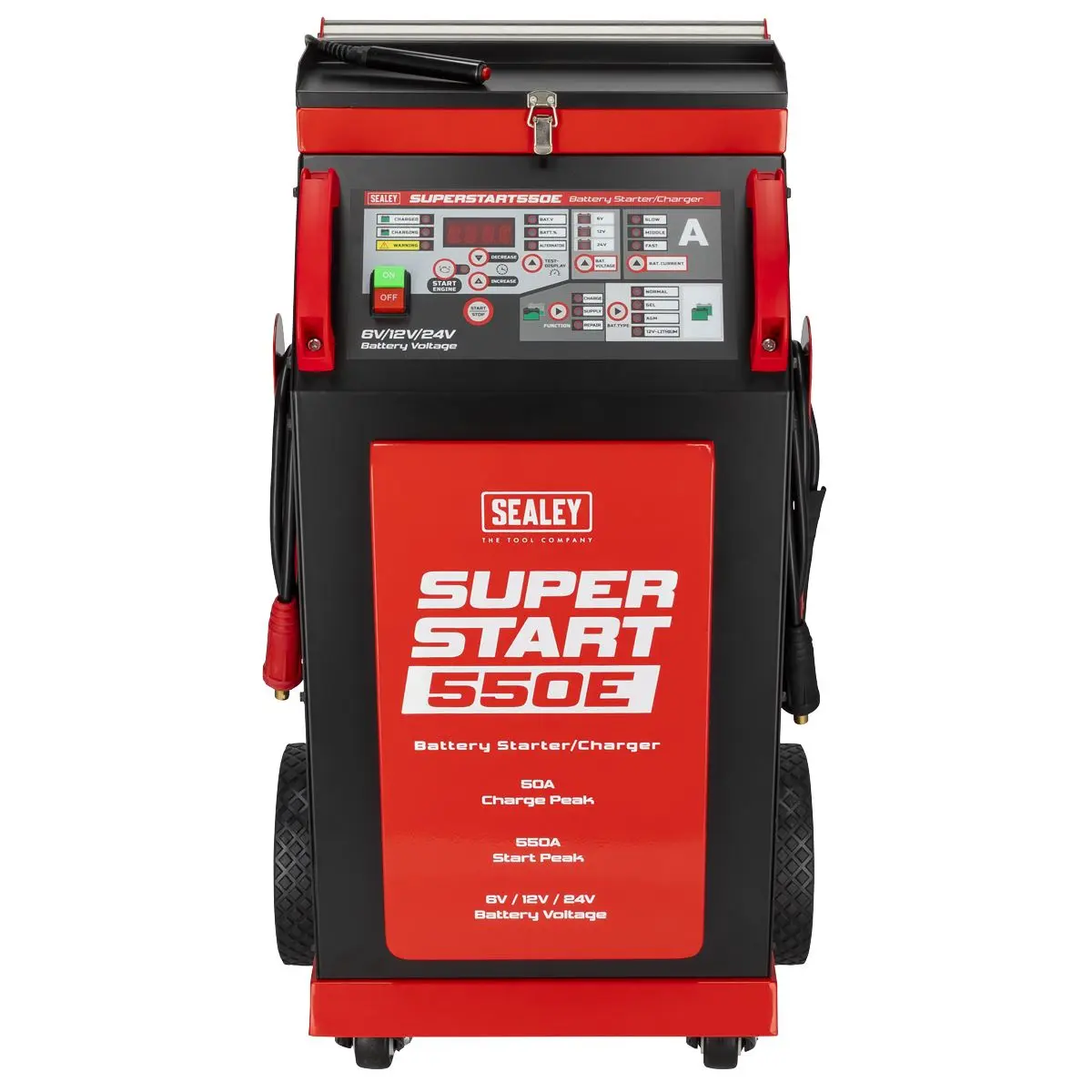 Sealey 6/12/24V Battery Starter/Charger 550A - Image 6