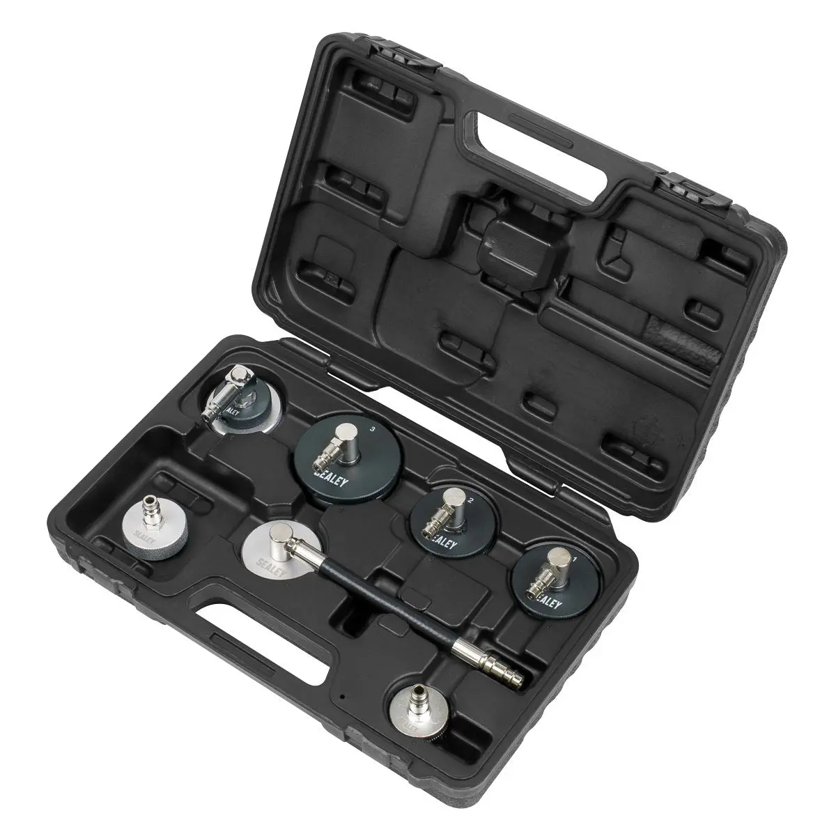Sealey 7pc Brake & Clutch Pressure Bleeder Cap Set - Image 5