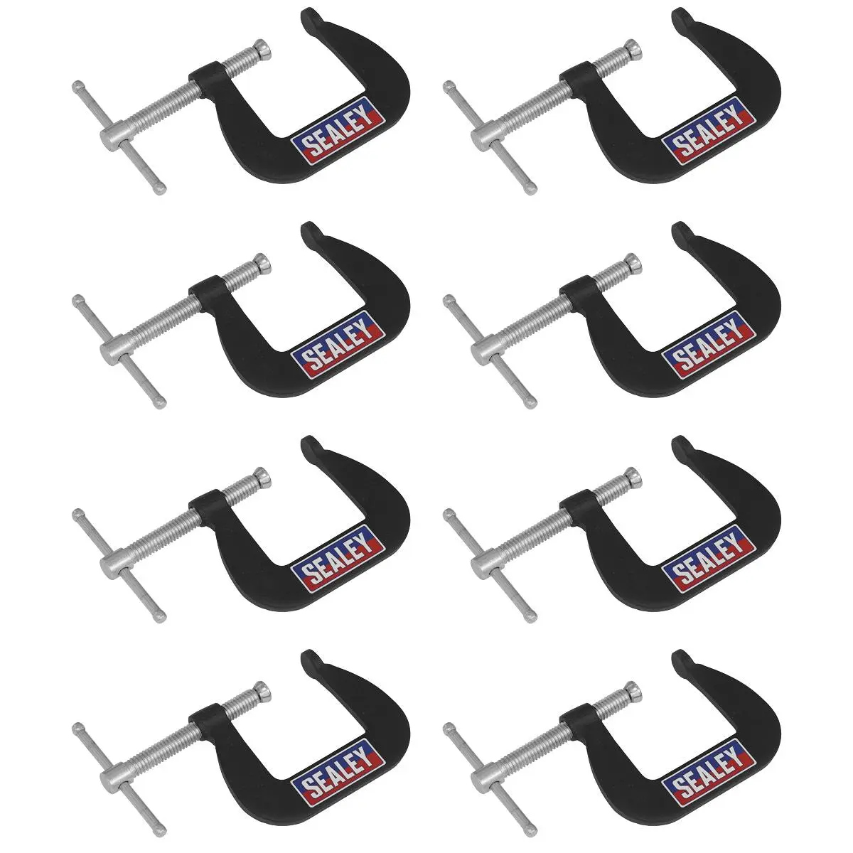 Sealey Junior C-Clamp 8pc Set - 38mm x 38mm