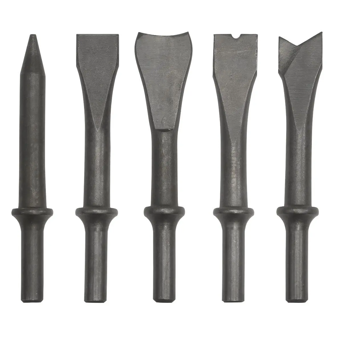 Sealey Air Hammer Chisel Set 5pc 120mm .401" Shank - Image 2