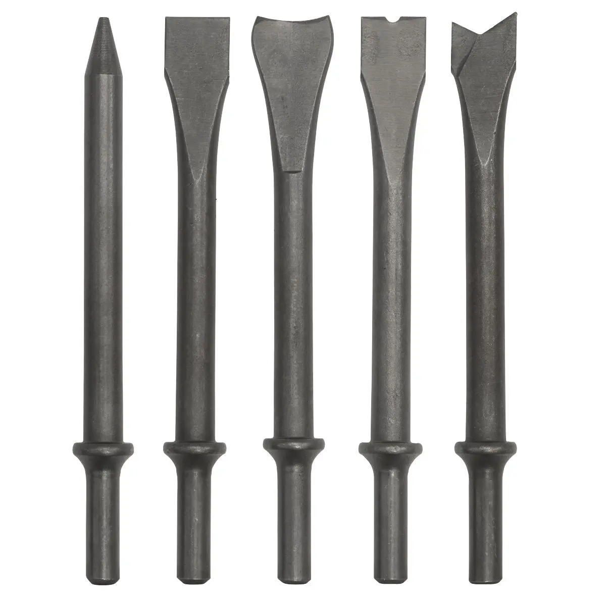 Sealey Air Hammer Chisel Set 5pc 170mm .401" Shank - Image 2