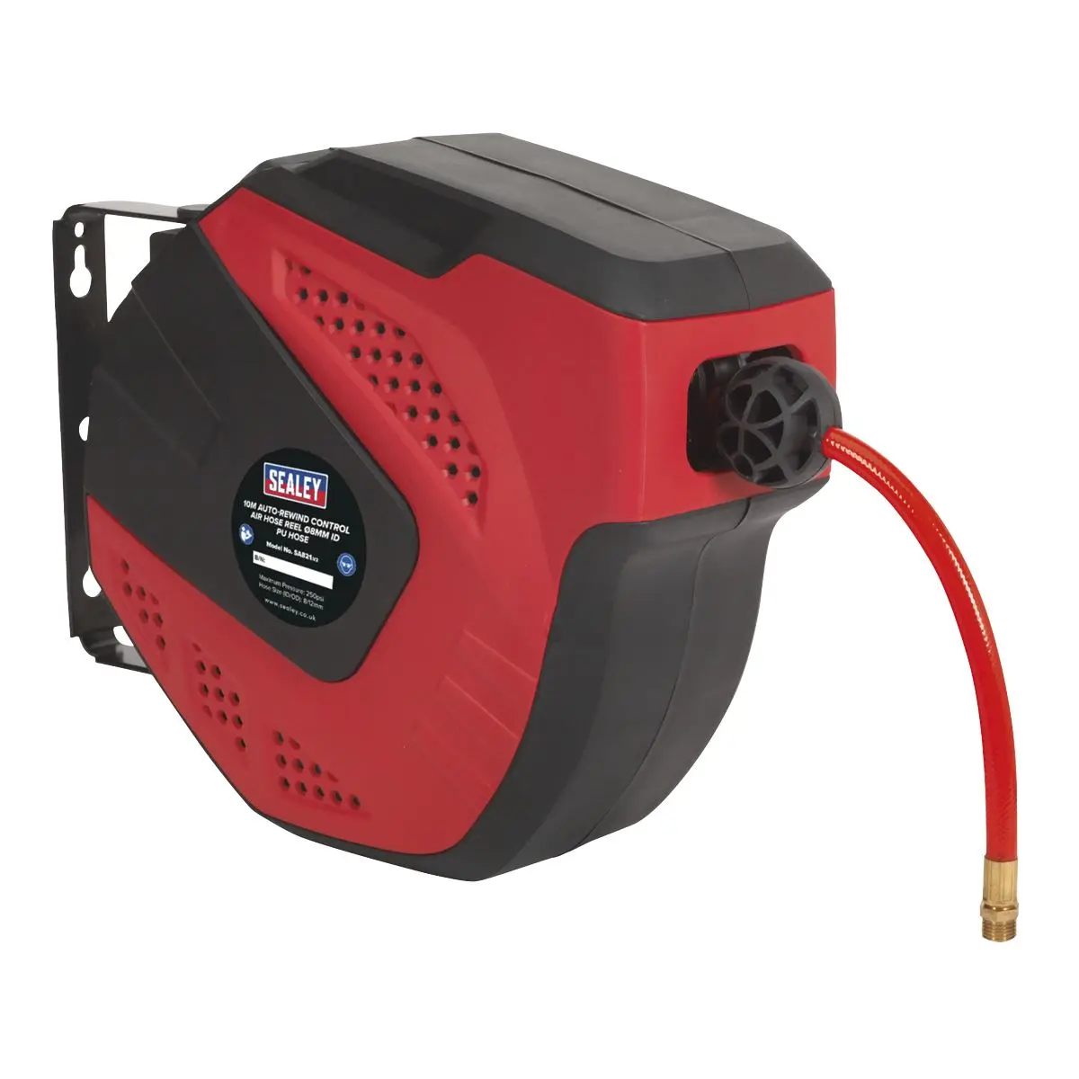 Sealey Air Hose Reel Auto-Rewind Control 10m Ø8mm ID - PU Hose - Image 2