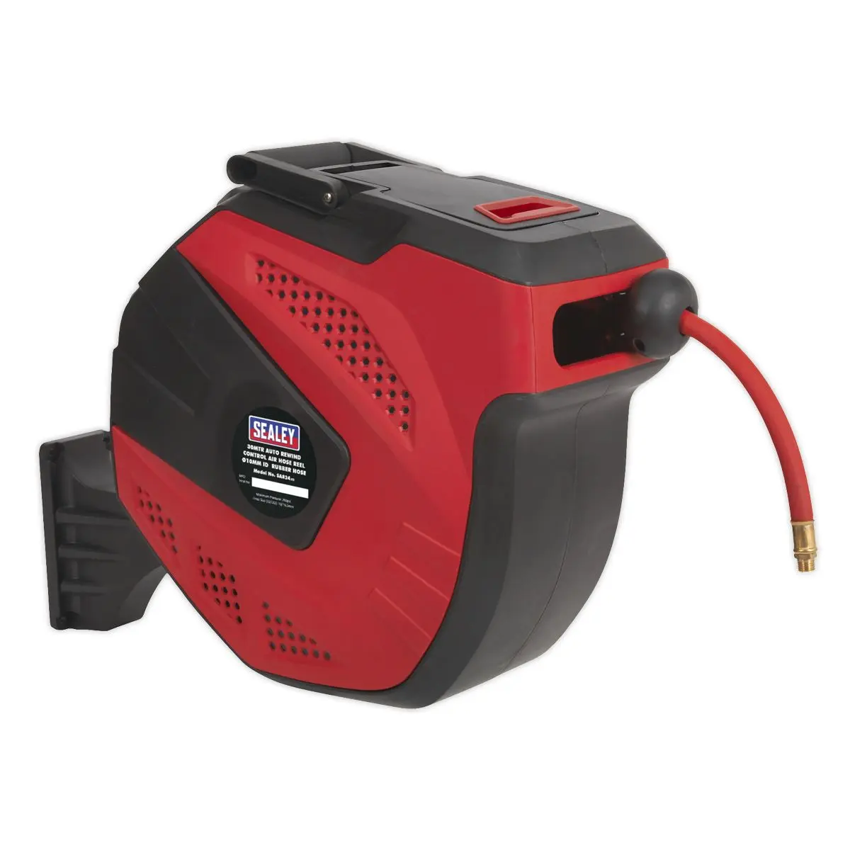 Sealey Air Hose Reel Auto-Rewind Control 30m Ø10mm ID - Rubber Hose - Image 2