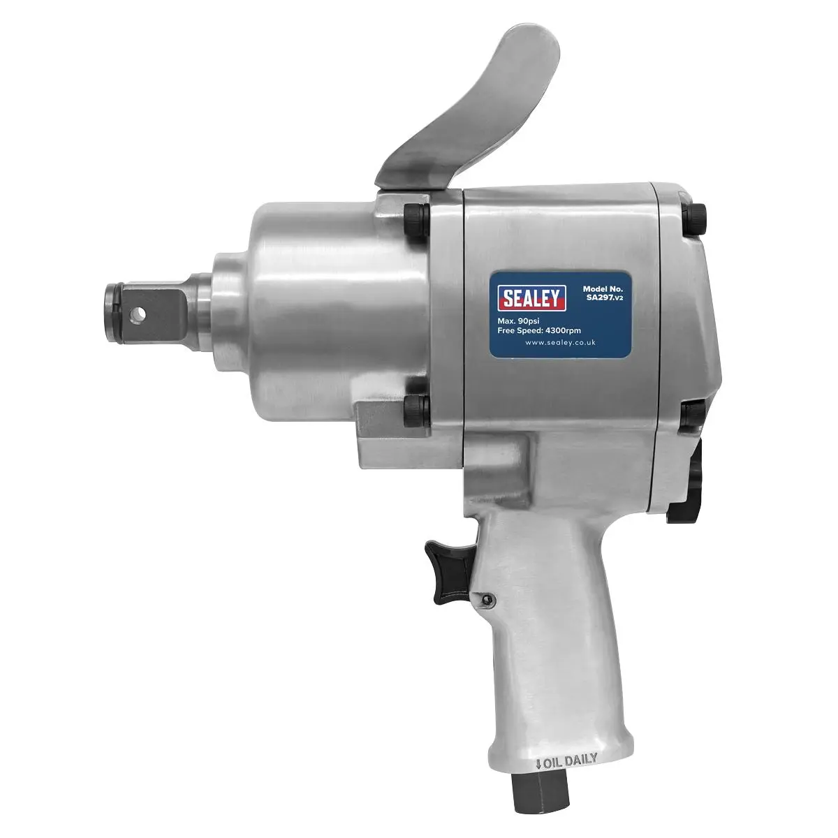 Sealey Air Impact Wrench 1"Sq Drive Pistol Type - Twin Hammer - Image 5