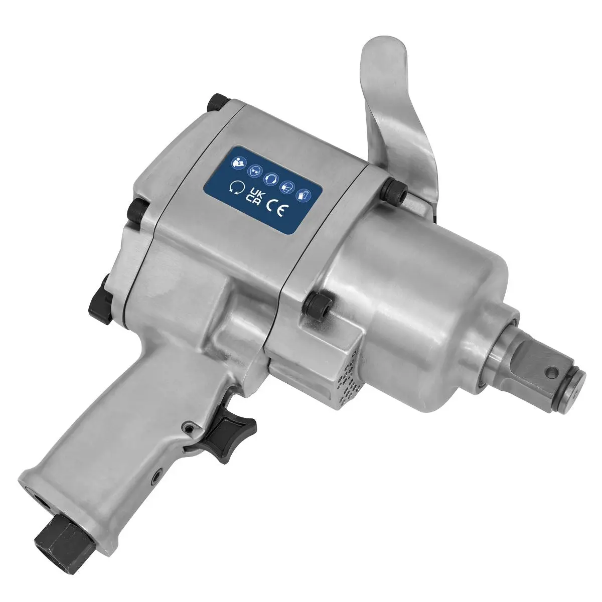 Sealey Air Impact Wrench 1"Sq Drive Pistol Type - Twin Hammer - Image 6