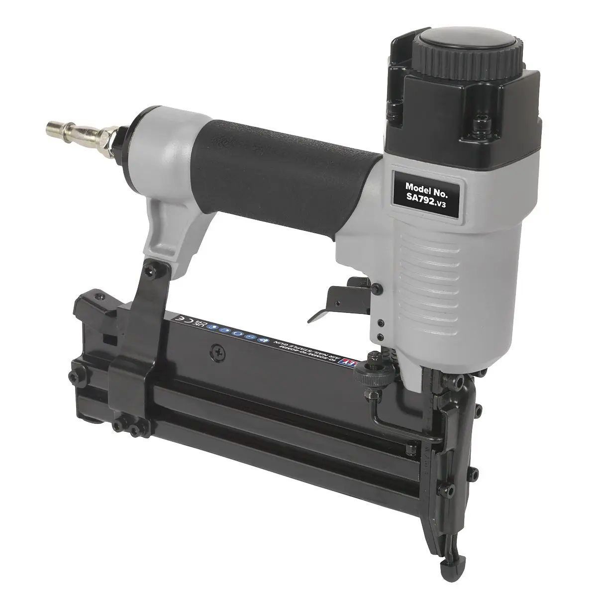 Sealey Air Nail Staple Gun 10-50mm Nails 10-40mm Staples Capacity Nailer Stapler - Image 6