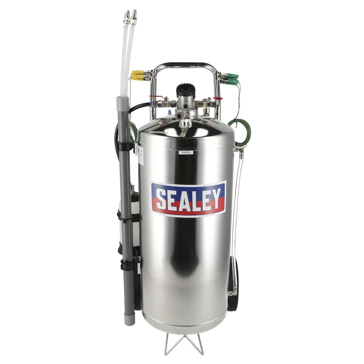 Sealey Air Operated Fuel Drainer 40L Stainless Steel - Image 3