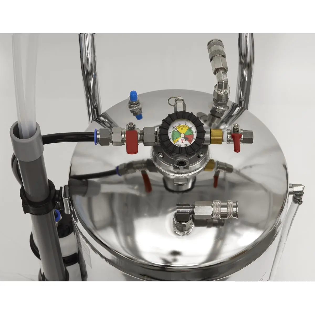 Sealey Air Operated Fuel Drainer 40L Stainless Steel - Image 4