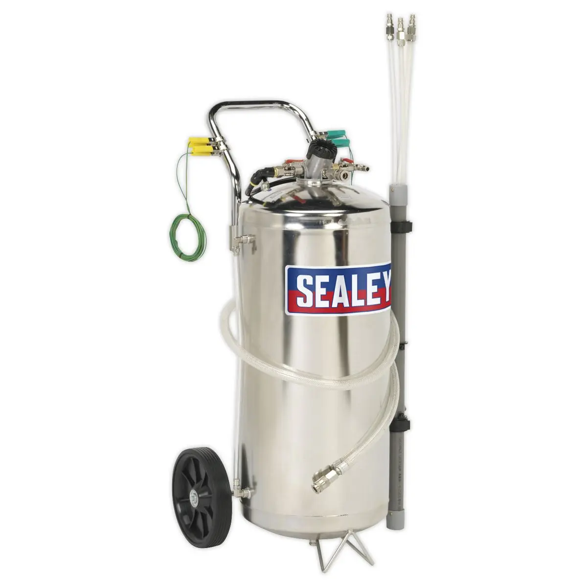 Sealey Air Operated Fuel Drainer 40L Stainless Steel - Image 5
