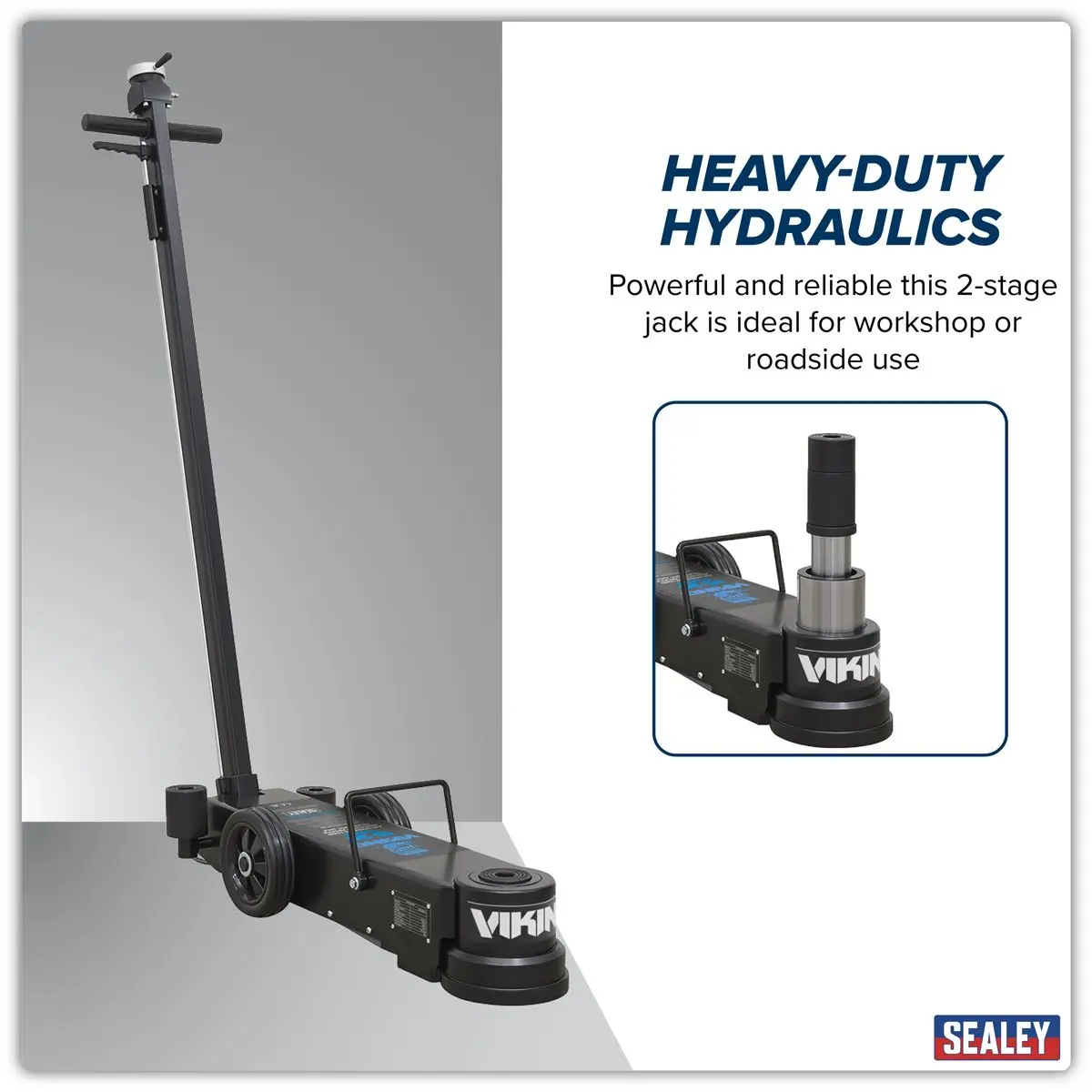 Sealey Viking Long Reach/Low Profile Air Operated Telescopic Jack 15-30 Tonne - Image 9