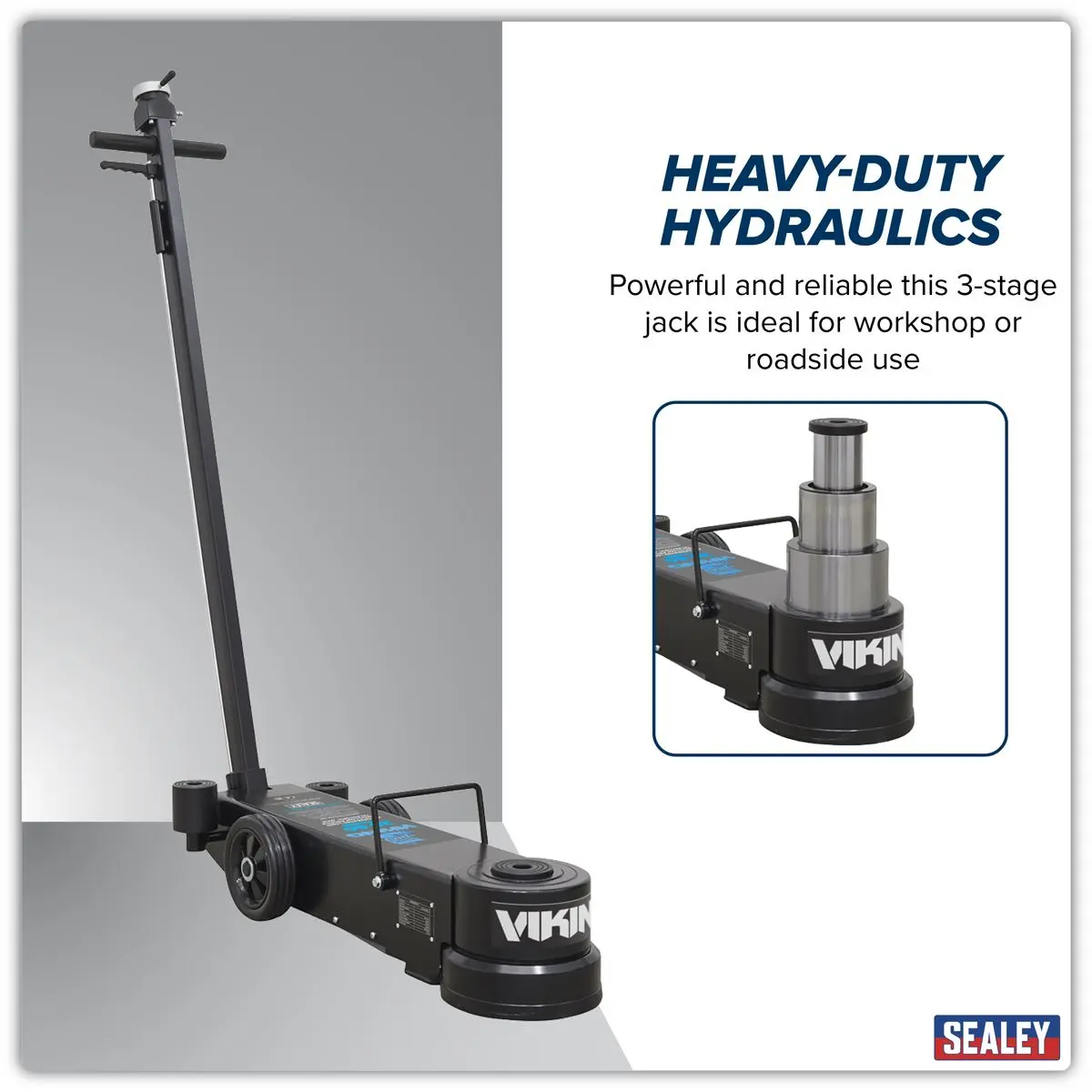 Sealey Viking Long Reach/Low Profile Air Operated Telescopic Jack 20-60 Tonne - Image 10