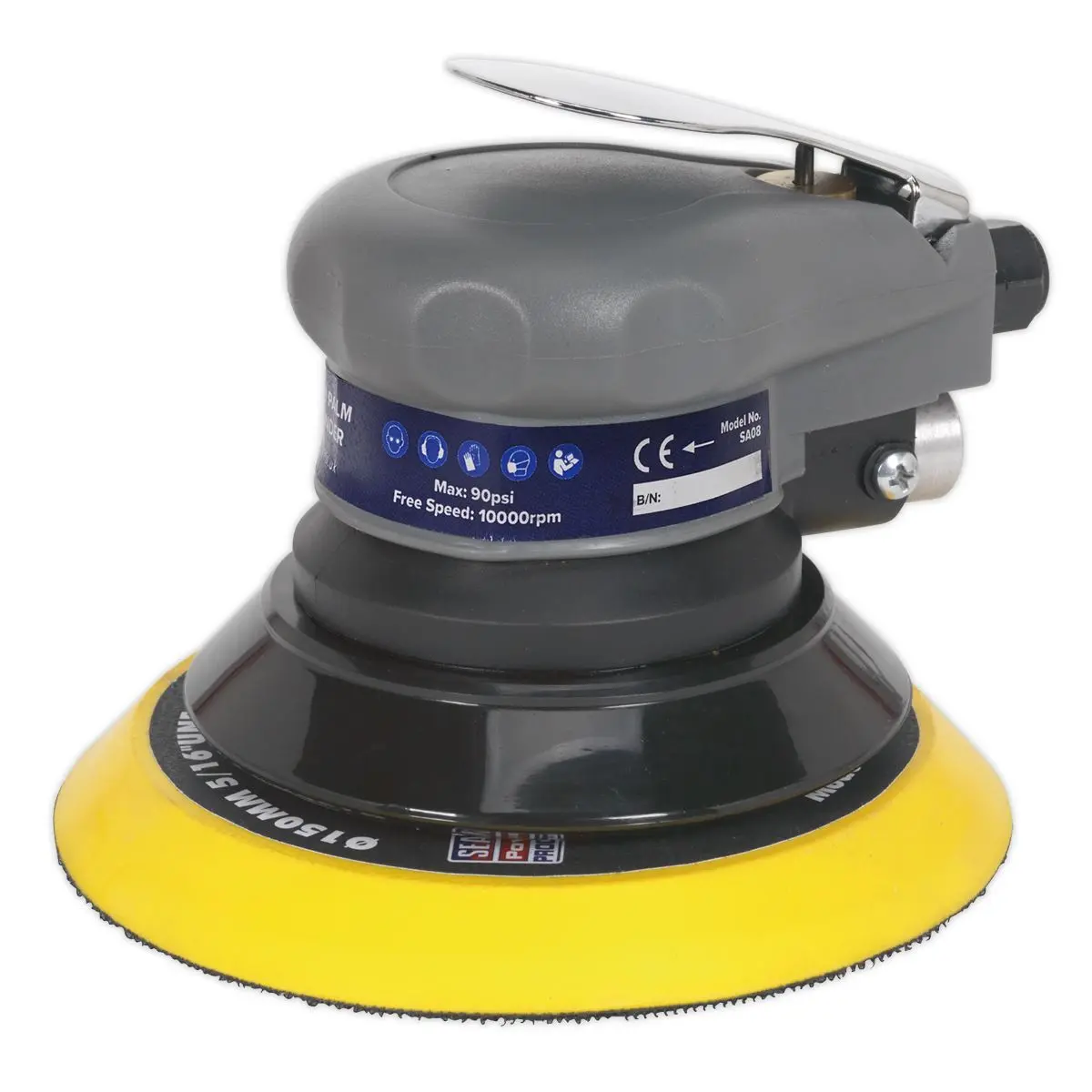 Sealey Air Palm Orbital Sander Ø150mm