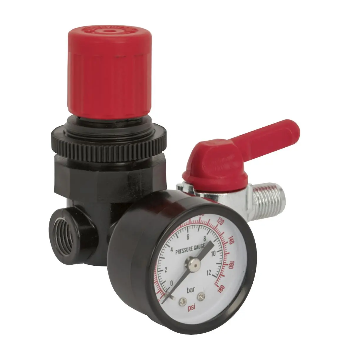 Sealey Air Regulator 1/4"BSP Female - 1/4"BSP Male
