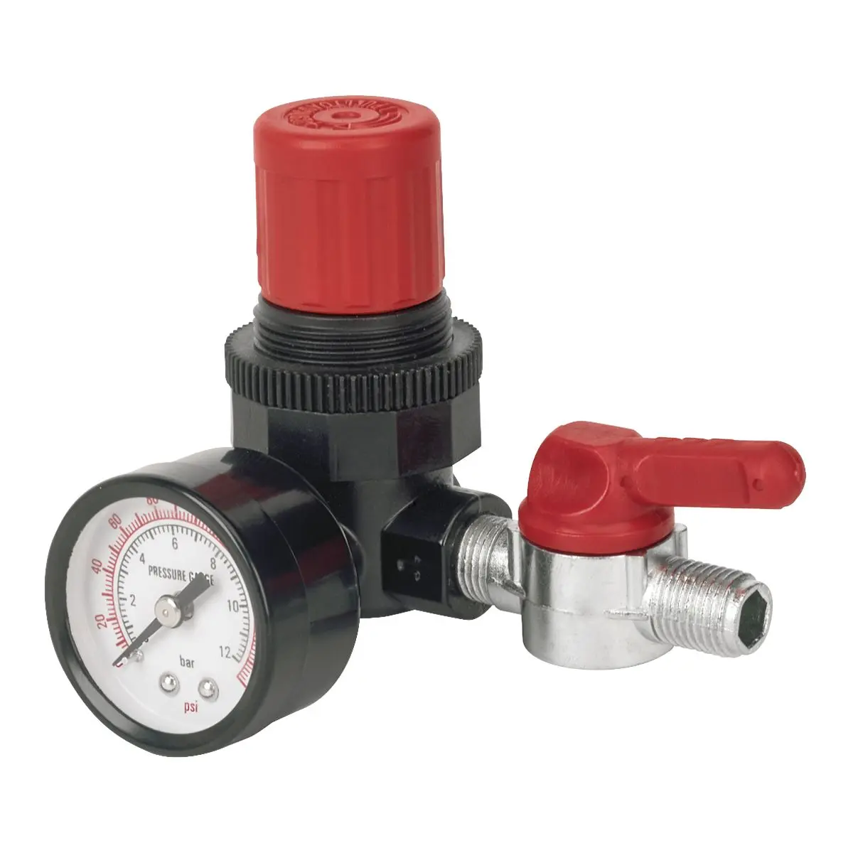 Sealey Air Regulator 1/4"BSP Female - 1/4"BSP Male - Image 2